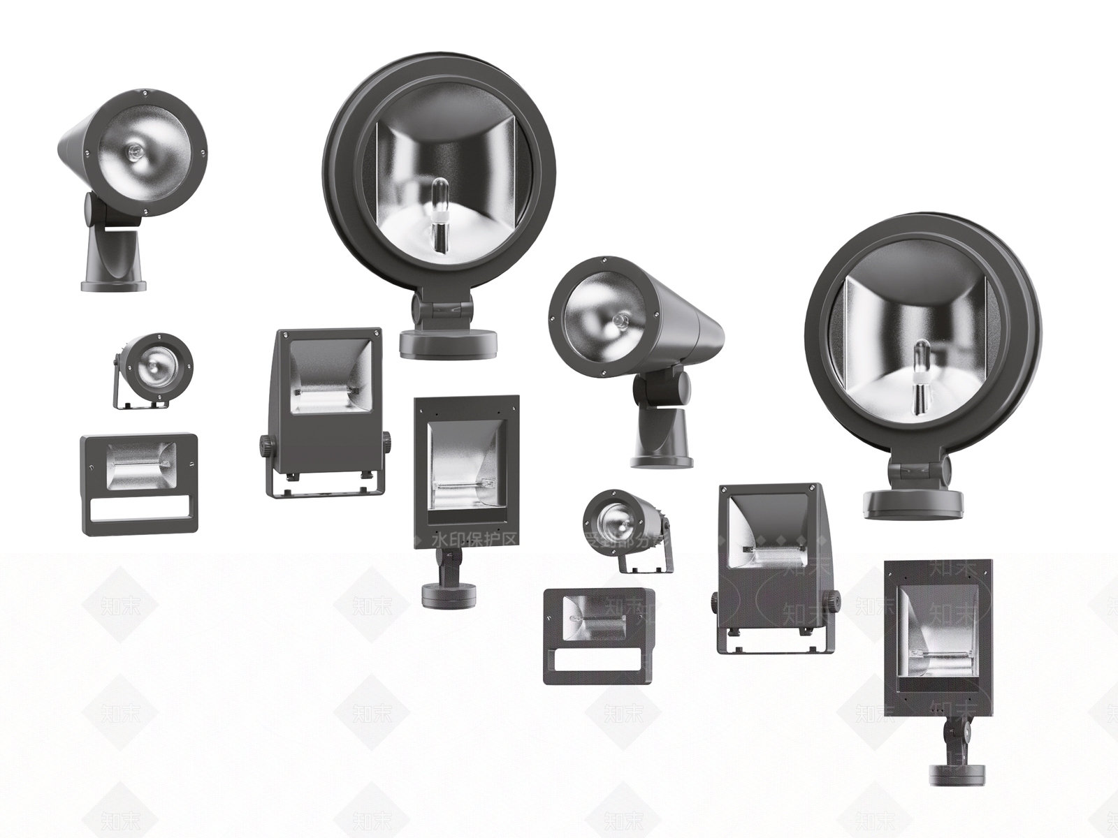 现代舞台灯SU模型下载【ID:1144063971】