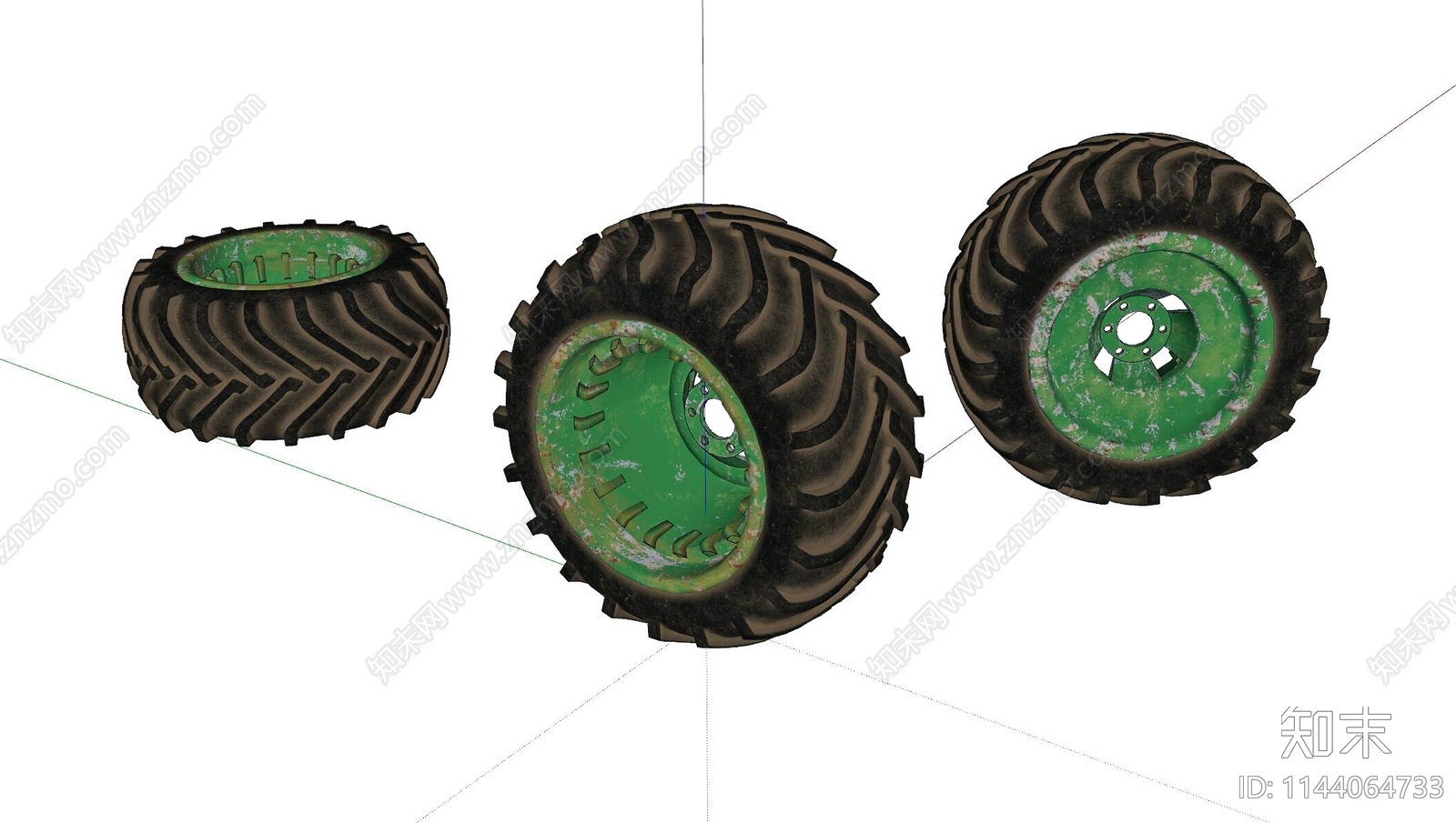老旧汽车轮胎SU模型下载【ID:1144064733】