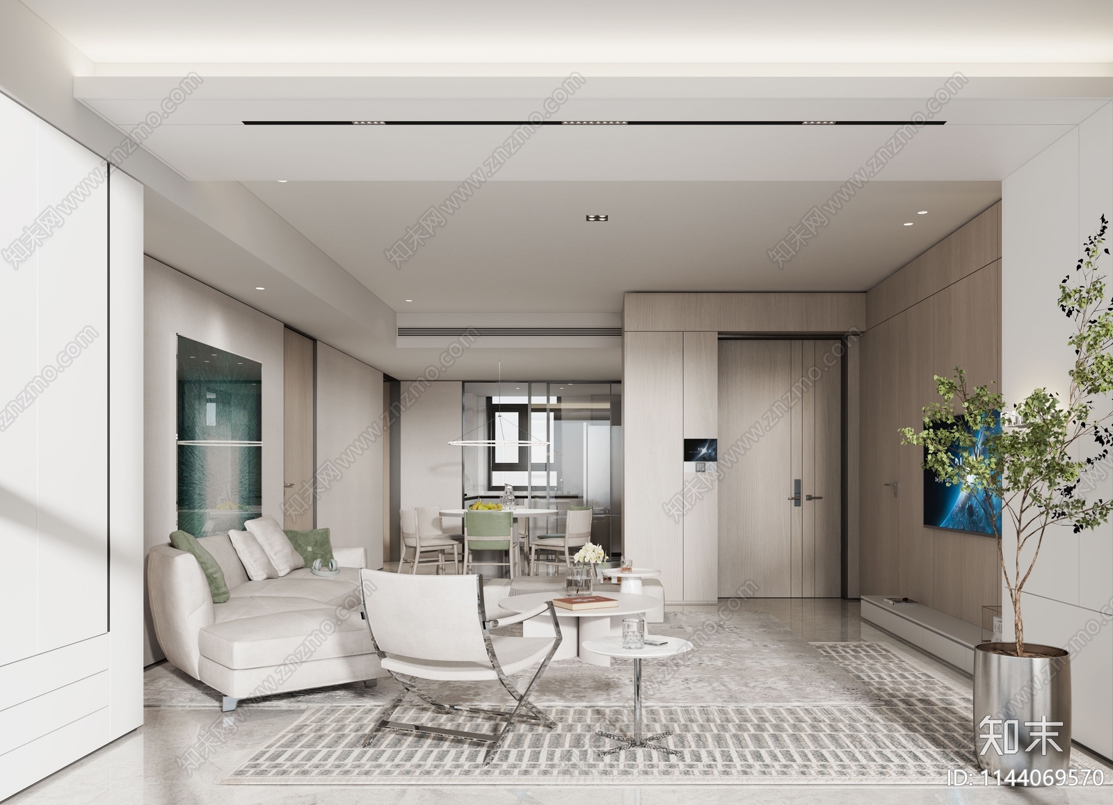 丹健国际天津招商143平样板房施工图下载【ID:1144069570】