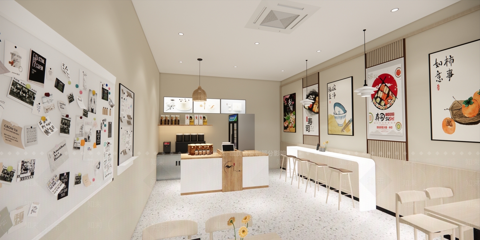 日式寿司店SU模型下载【ID:1144077187】