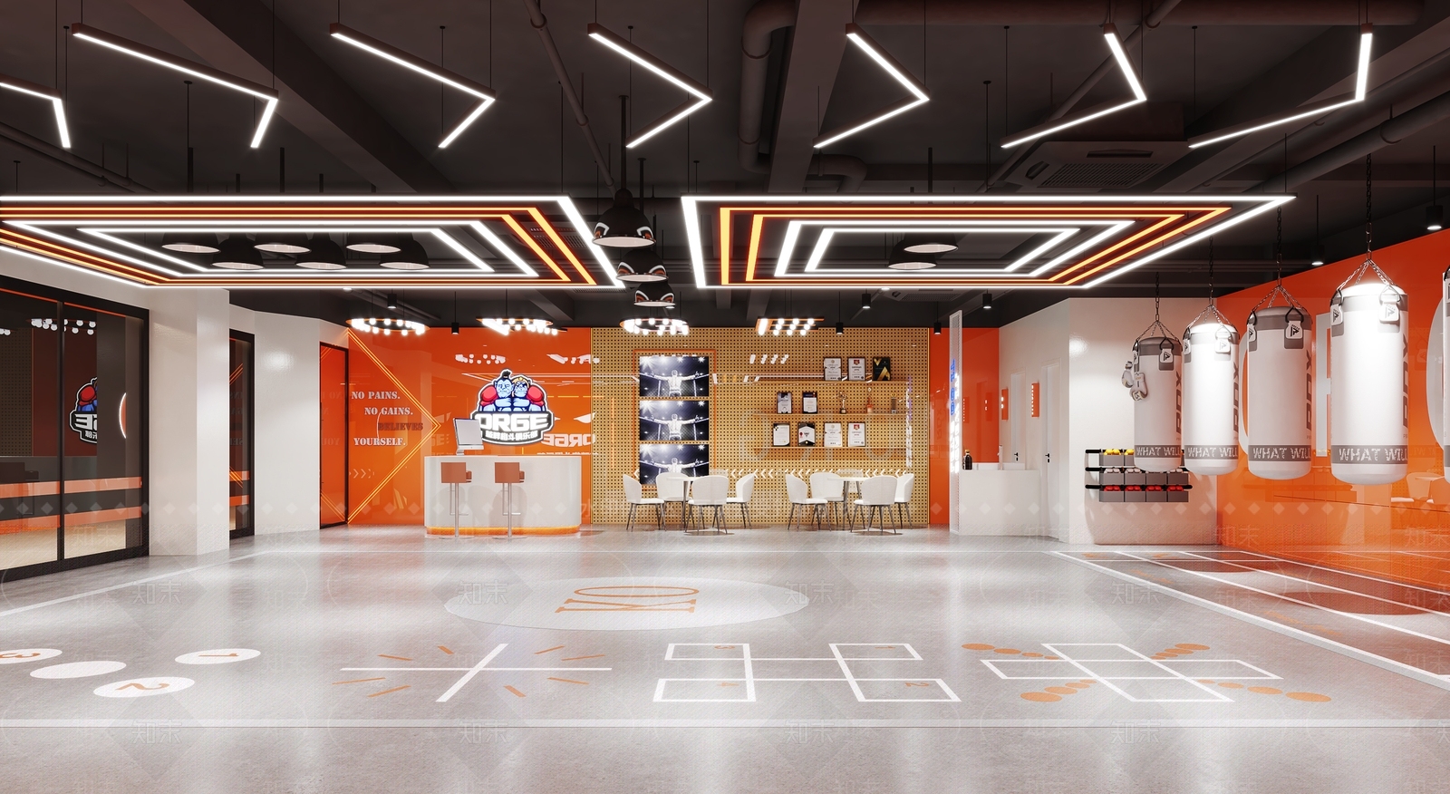 现代拳击馆3D模型下载【ID:1145471181】