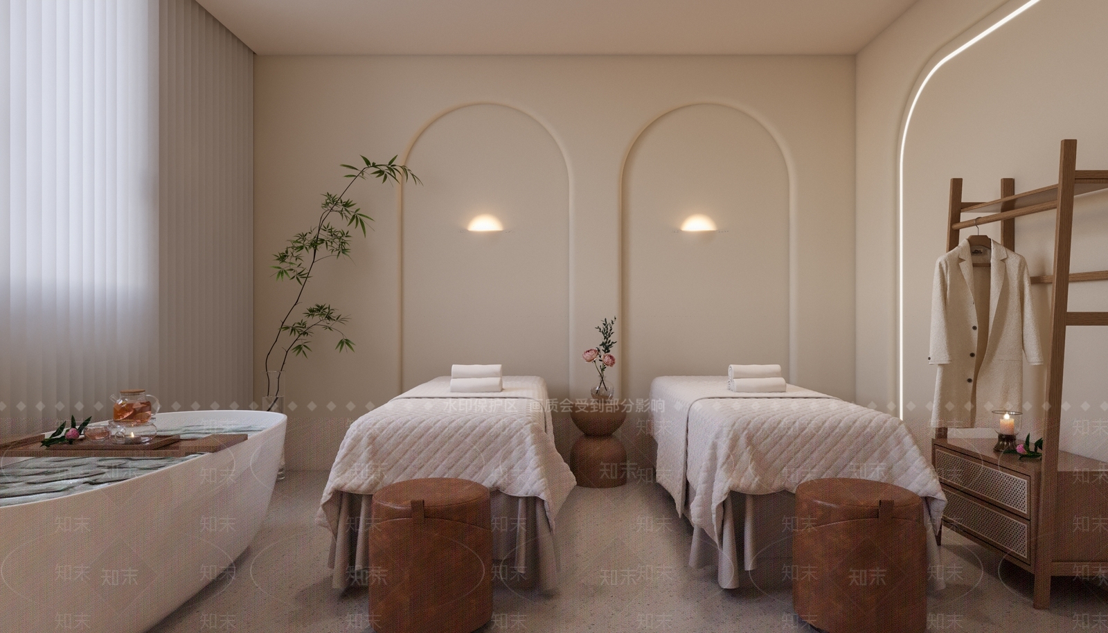 现代美容SPA会所包间3D模型下载【ID:1144081423】
