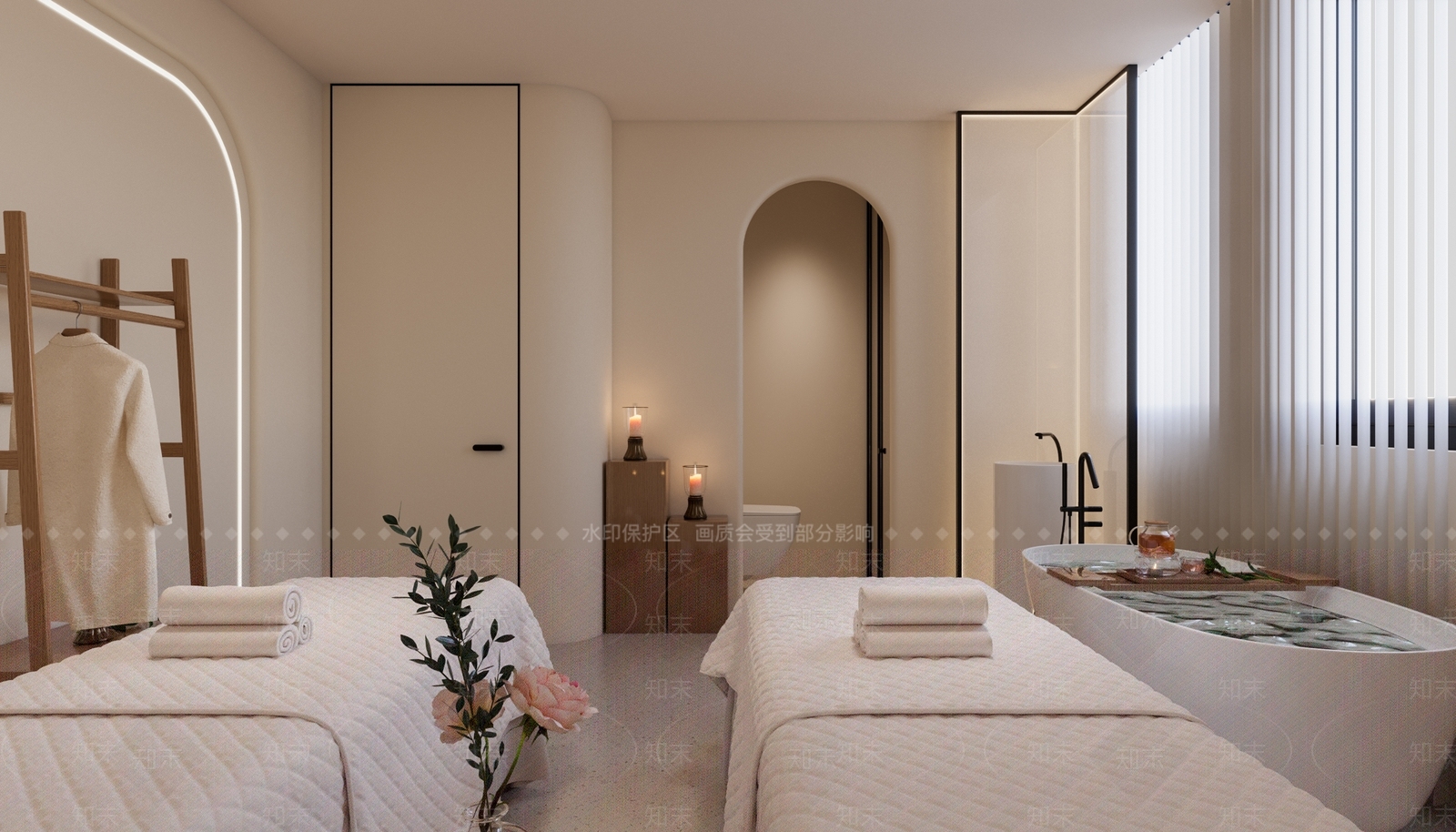 现代美容SPA会所包间3D模型下载【ID:1144081423】