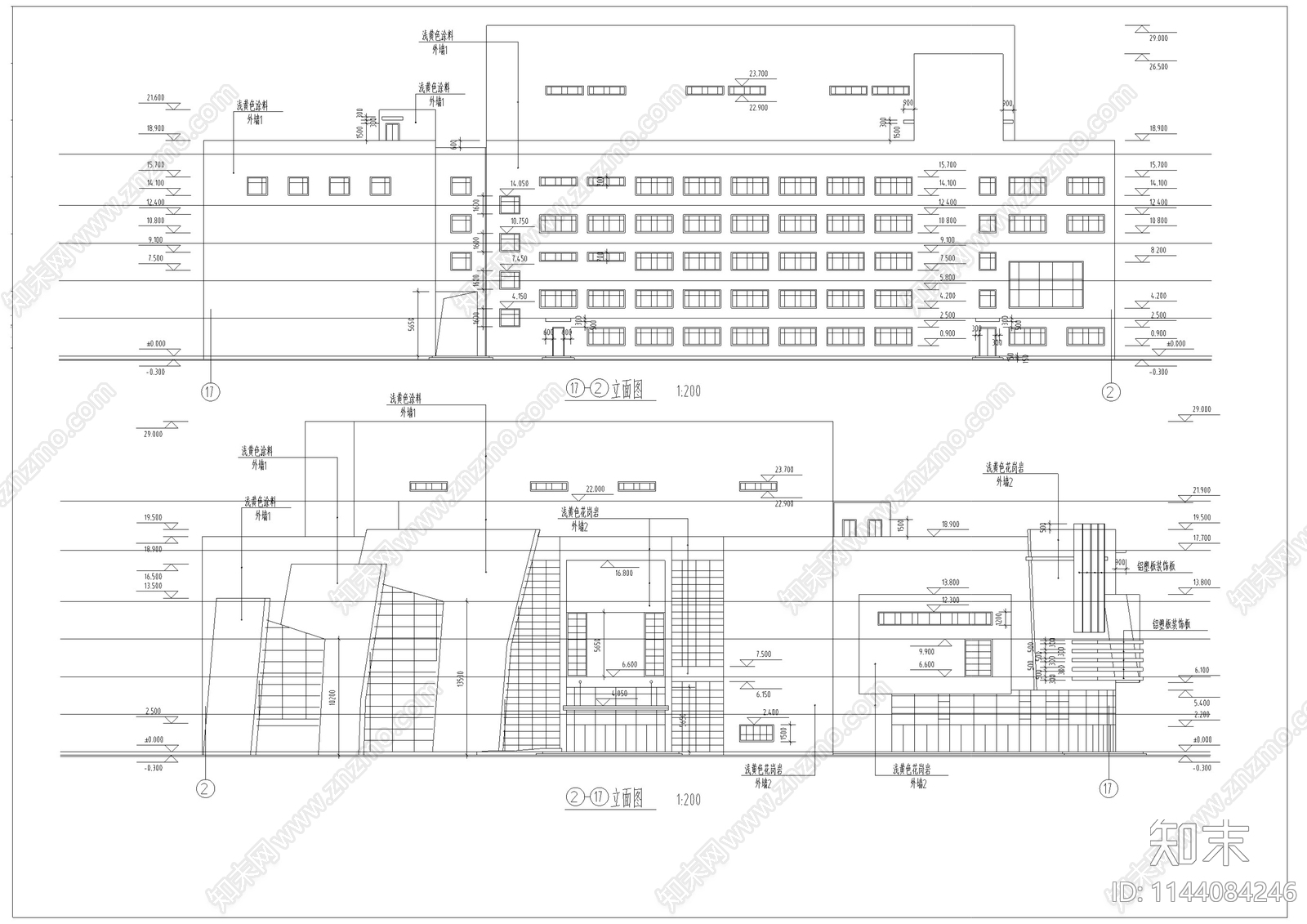 影剧院建筑cad施工图下载【ID:1144084246】