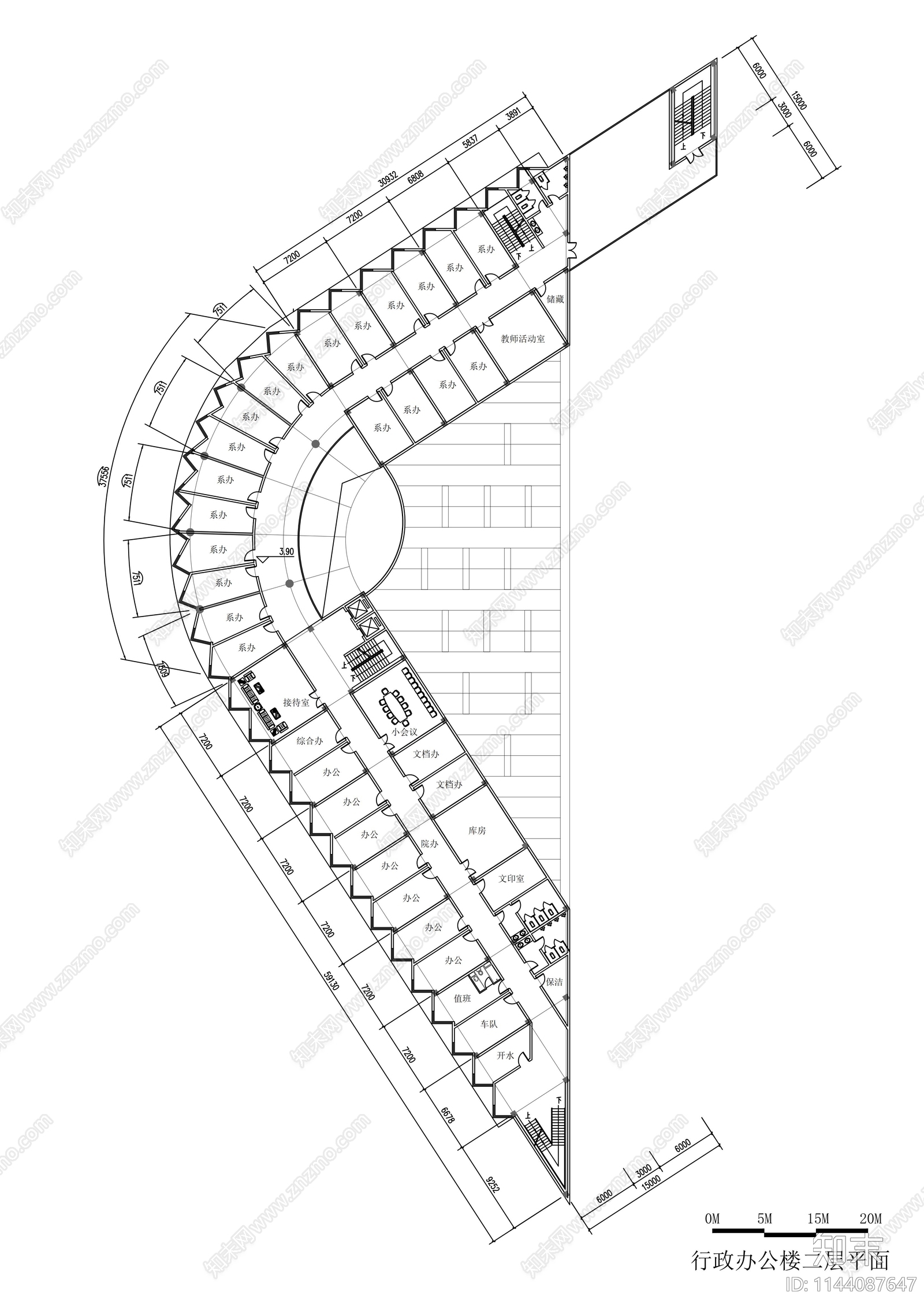 南师大中北学院学校建筑cad施工图下载【ID:1144087647】