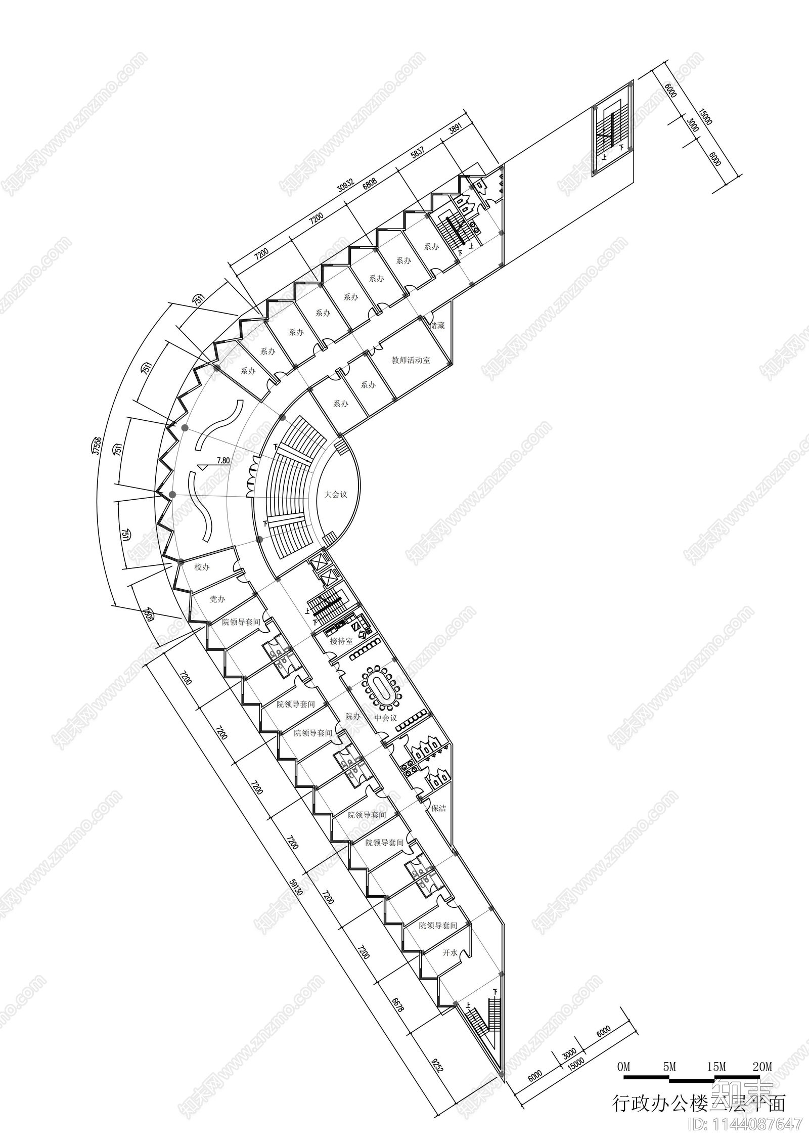 南师大中北学院学校建筑cad施工图下载【ID:1144087647】