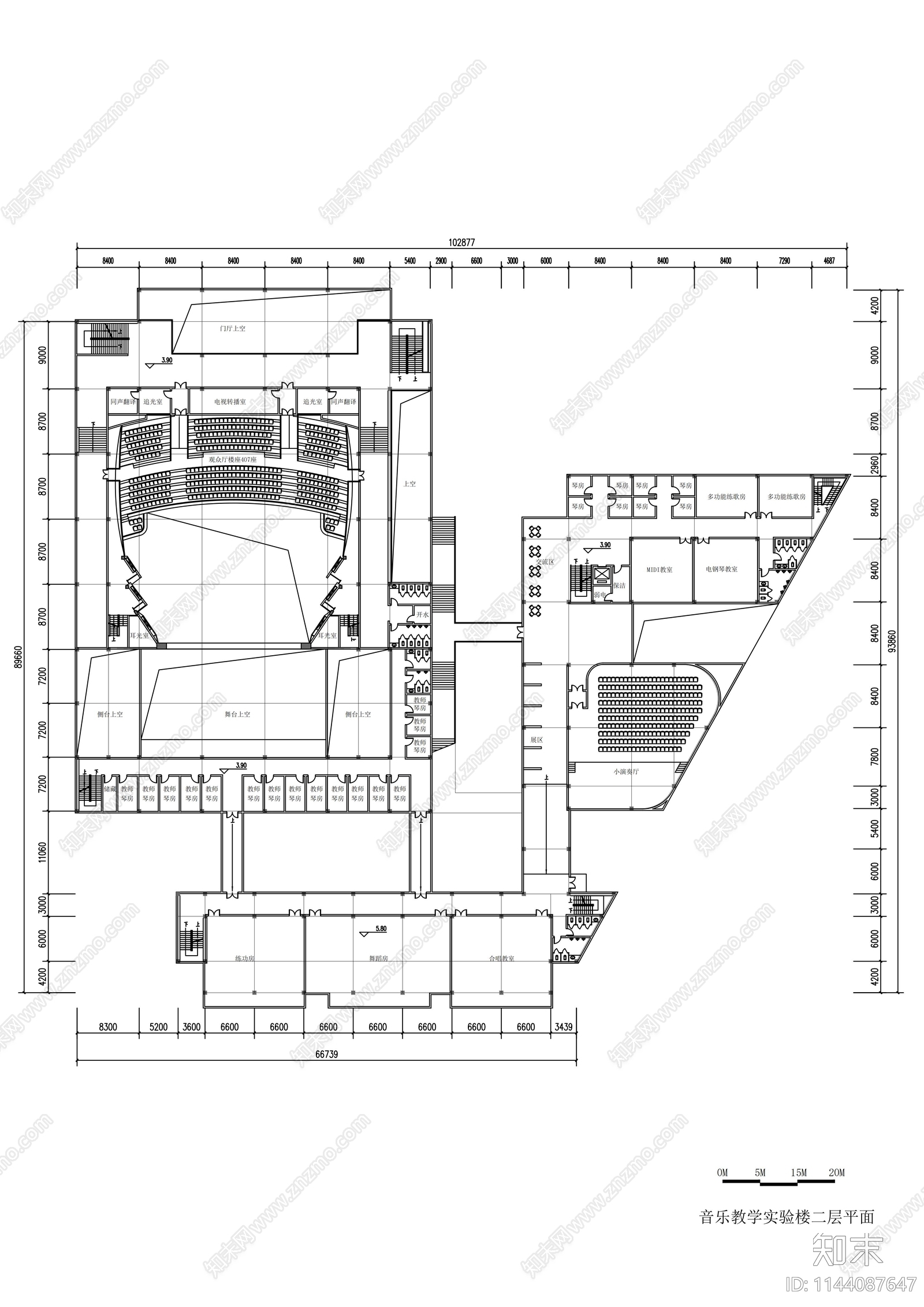 南师大中北学院学校建筑cad施工图下载【ID:1144087647】