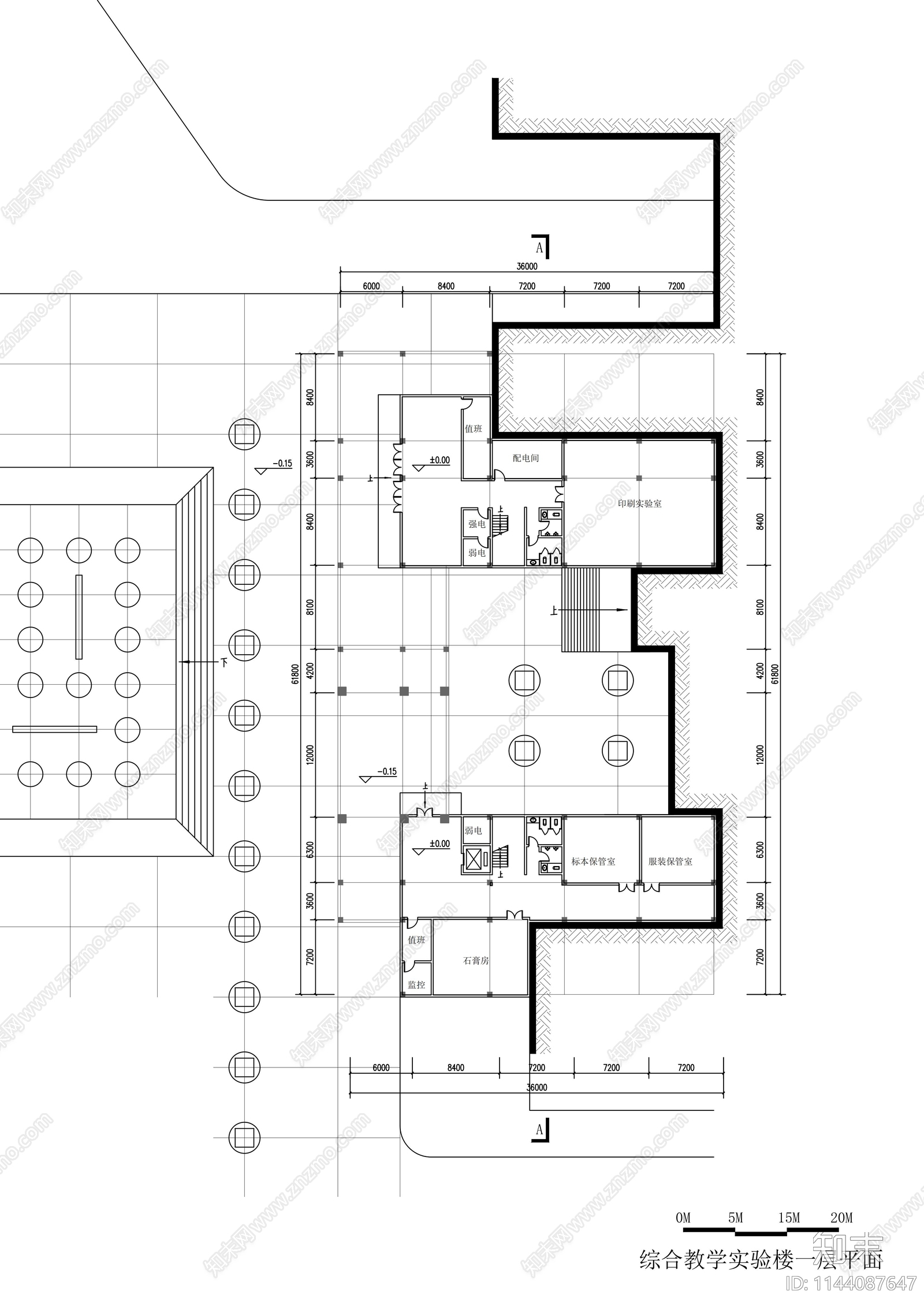 南师大中北学院学校建筑cad施工图下载【ID:1144087647】