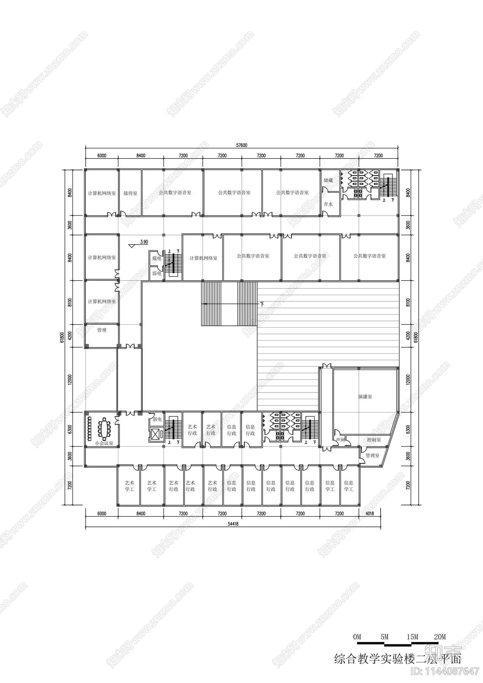 南师大中北学院学校建筑cad施工图下载【ID:1144087647】