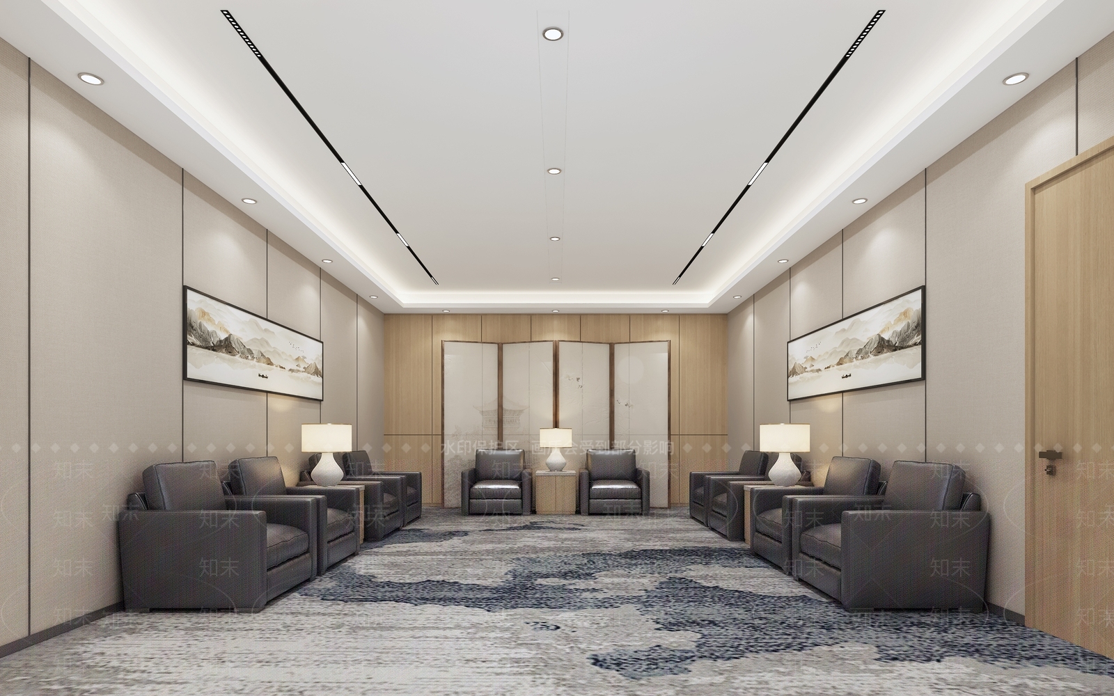 现代会客厅3D模型下载【ID:1144087712】