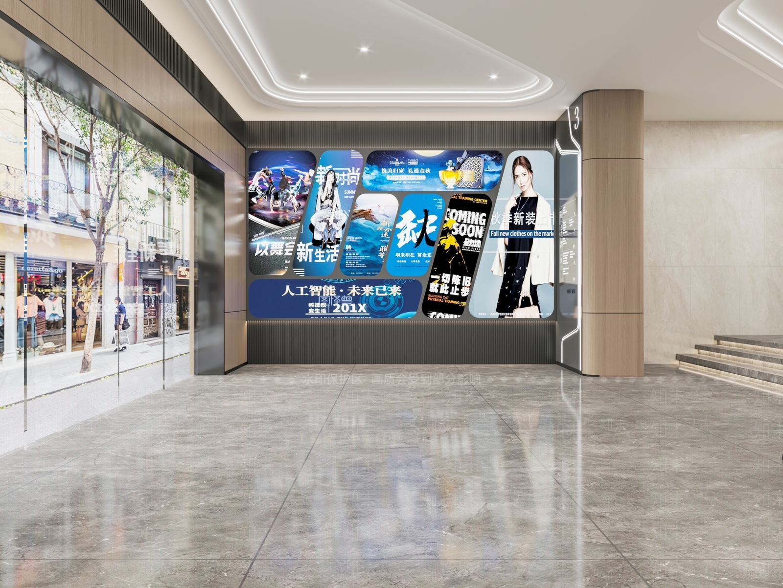 现代电梯间3D模型下载【ID:1144088503】