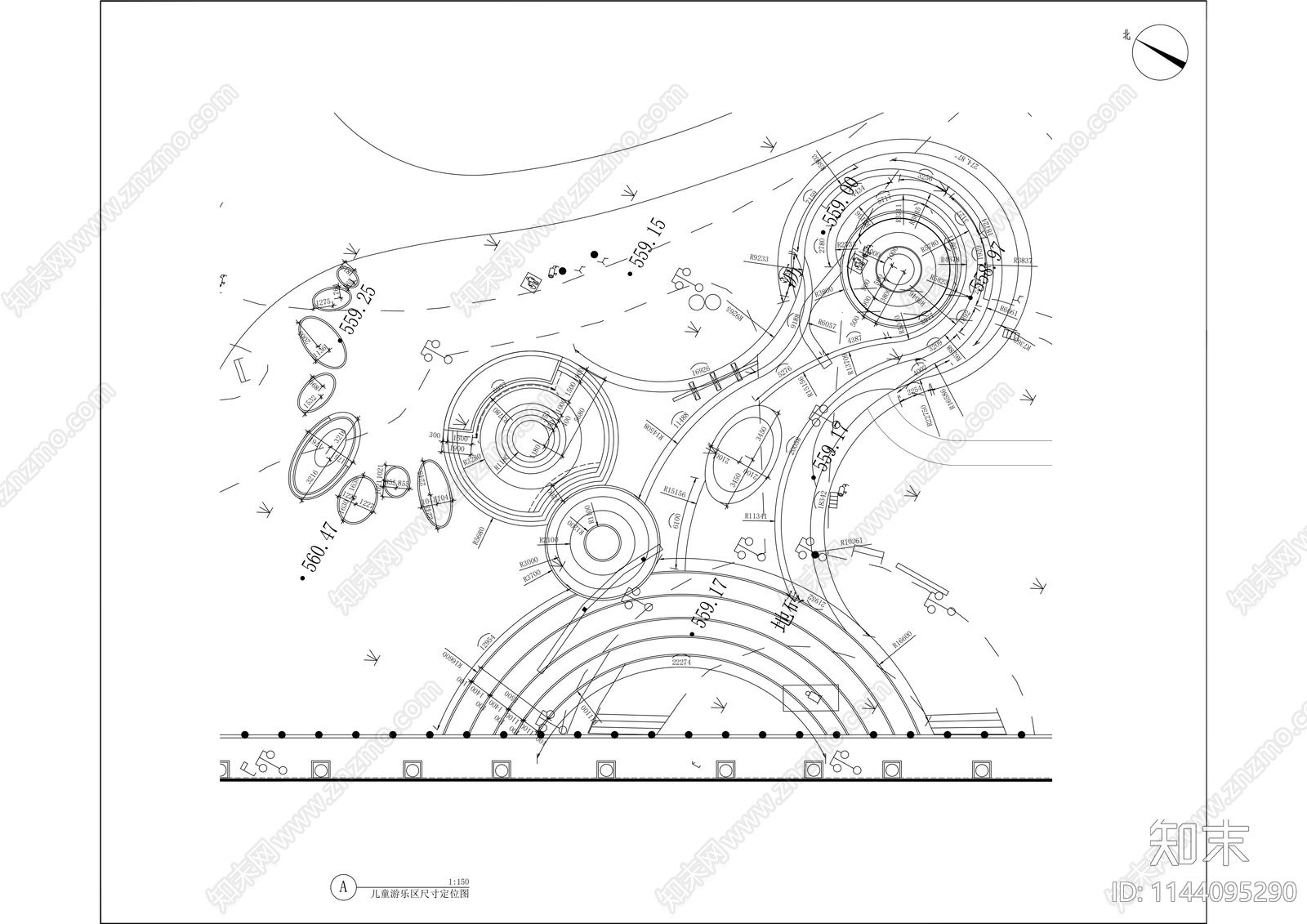 儿童游乐区详图cad施工图下载【ID:1144095290】