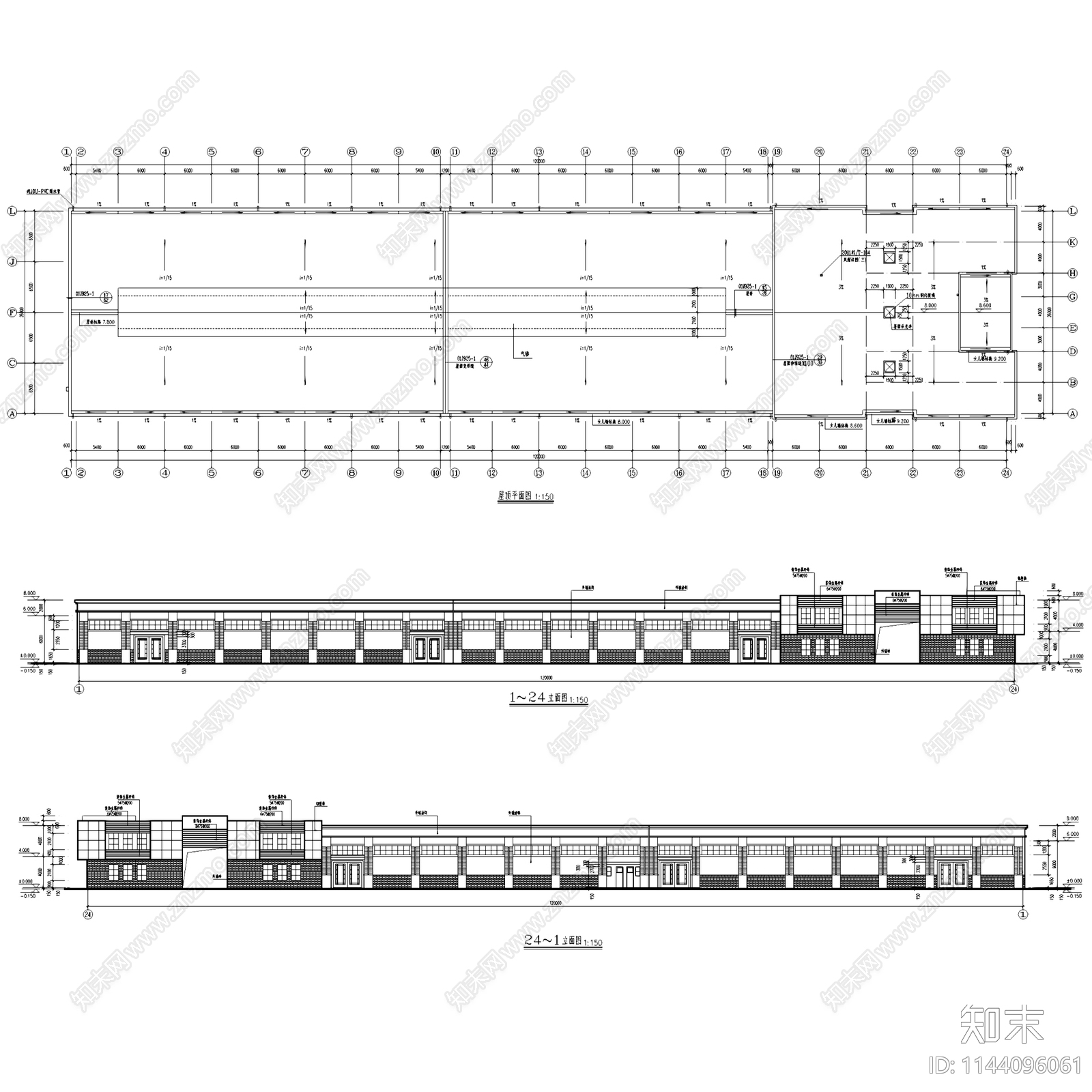 农贸批发综合百货菜市场建筑40套施工图下载【ID:1144096061】