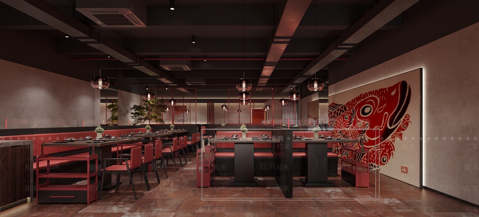 新中式火锅店3D模型下载【ID:1144106791】