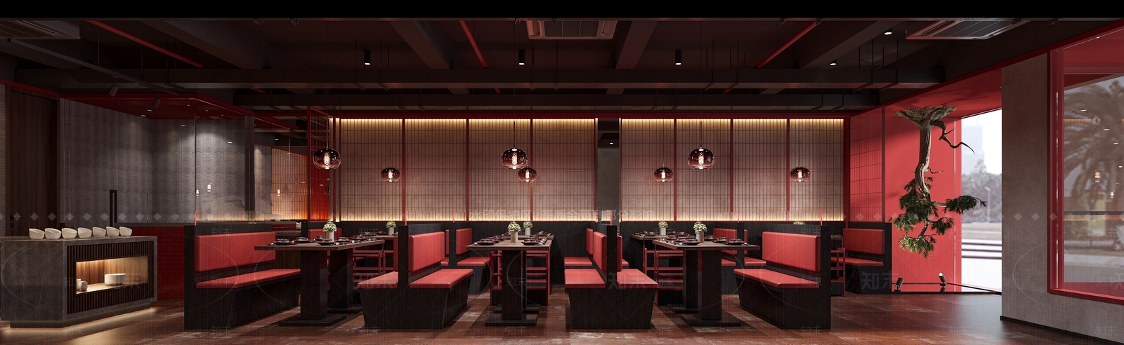 新中式火锅店3D模型下载【ID:1144107403】