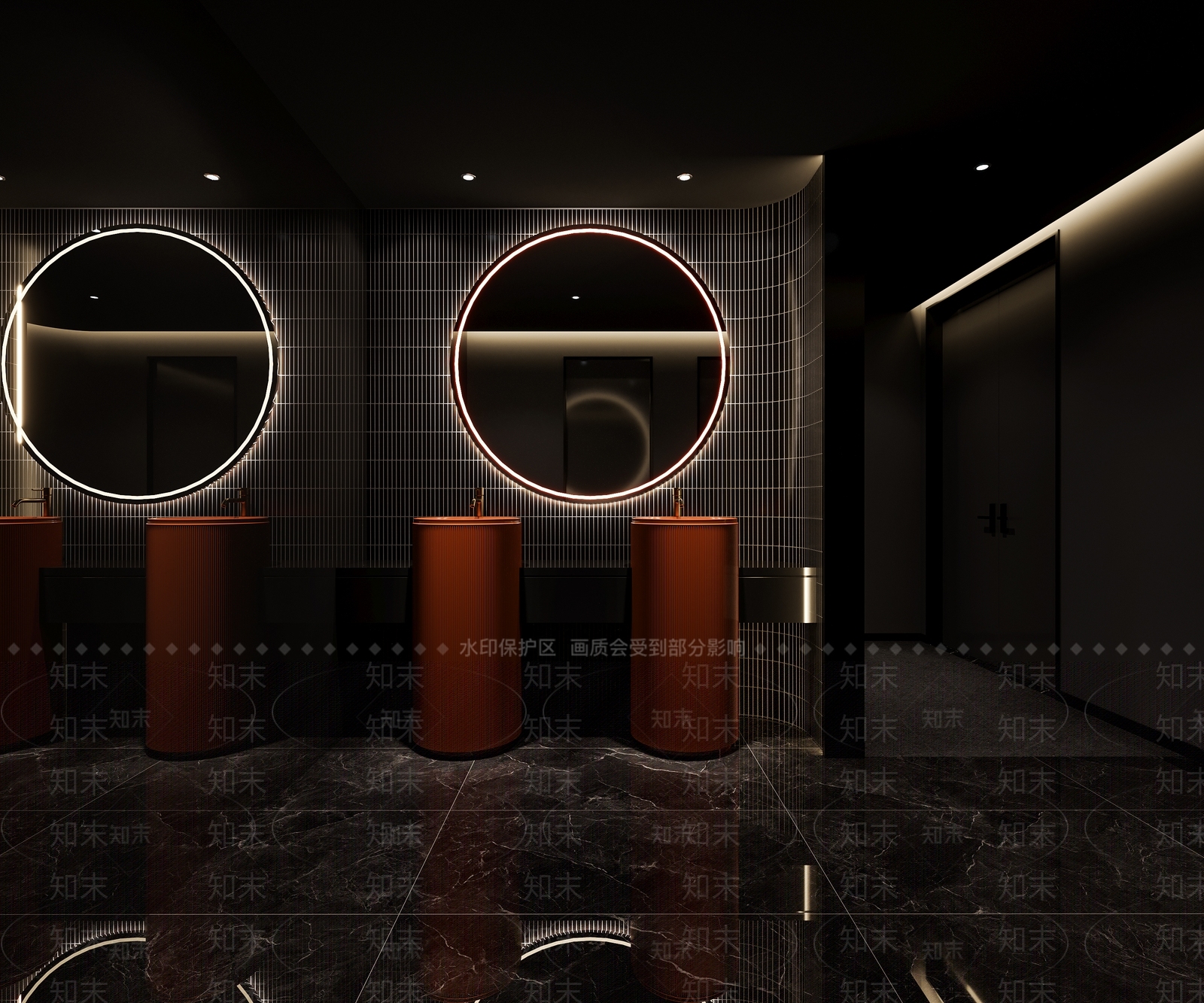 现代电竞酒店前台3D模型下载【ID:1144109788】