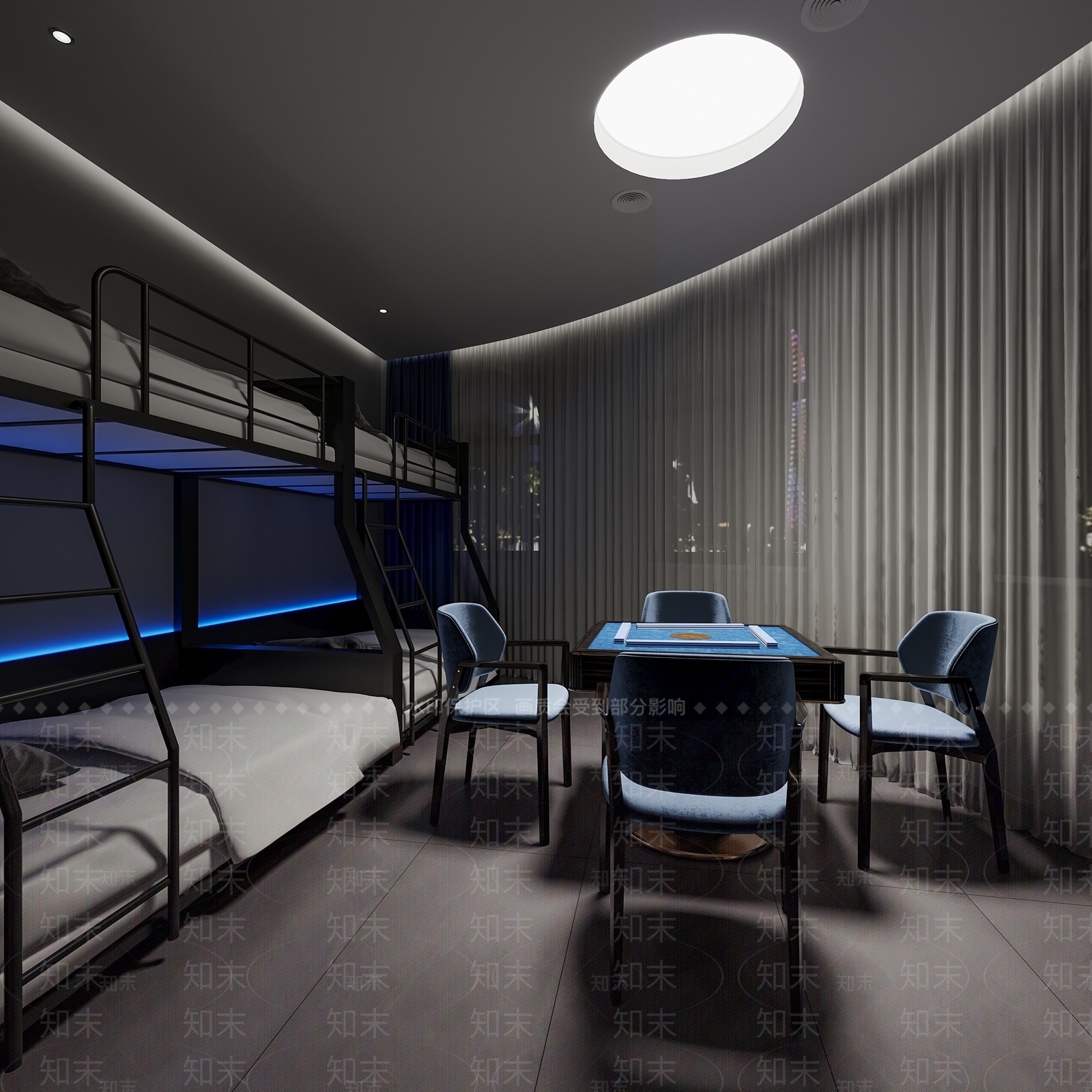 现代酒店电竞房3D模型下载【ID:1144109996】