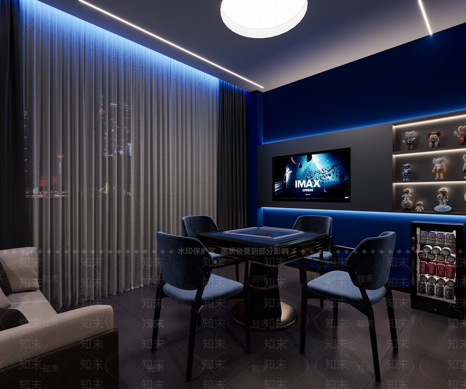 现代酒店电竞房3D模型下载【ID:1144110013】