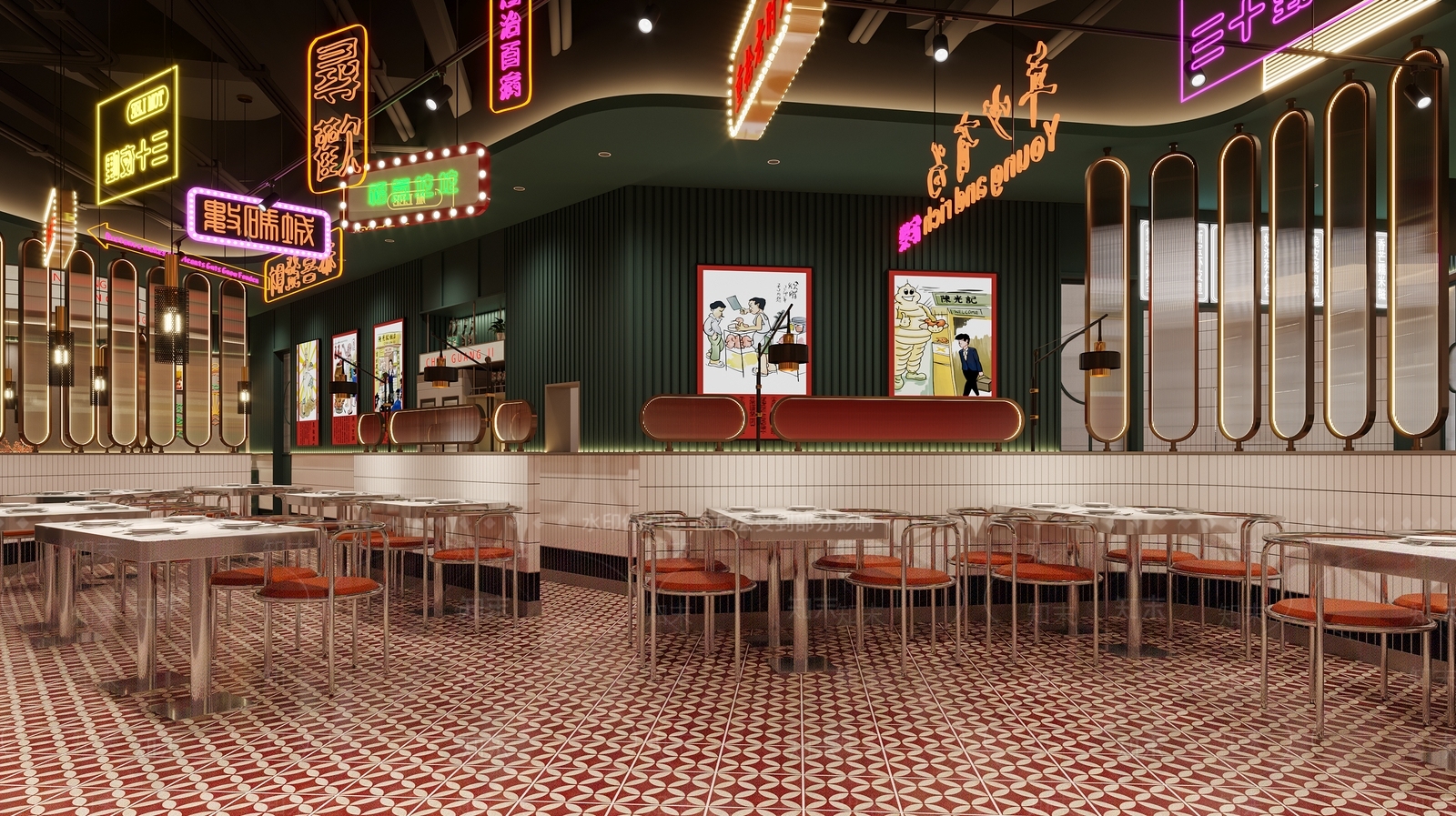 现代其他餐饮空间3D模型下载【ID:1214000292】
