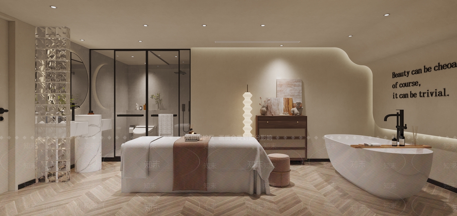 侘寂风美容SPA店3D模型下载【ID:1144118706】