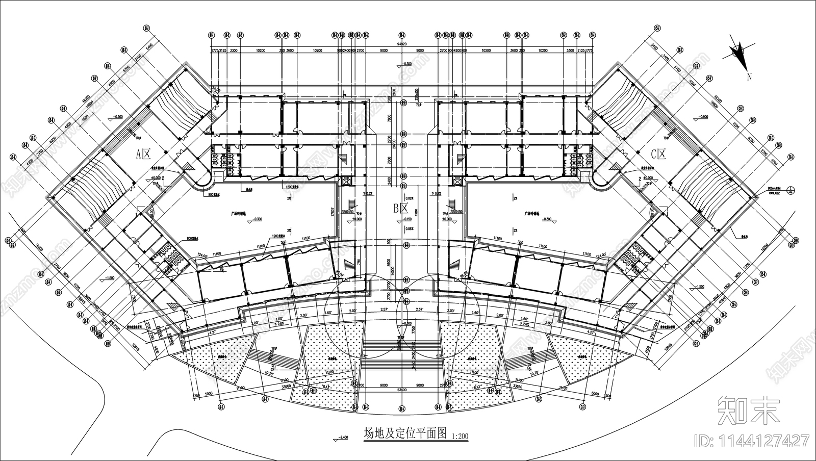 某职校综合教学楼建筑cad施工图下载【ID:1144127427】