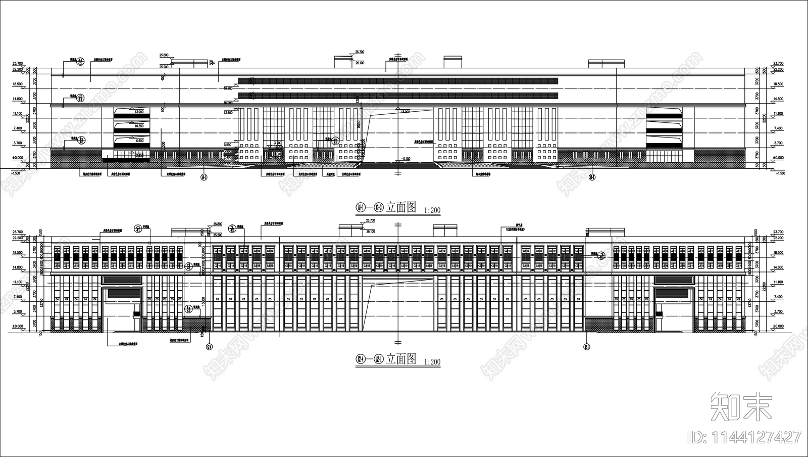 某职校综合教学楼建筑cad施工图下载【ID:1144127427】