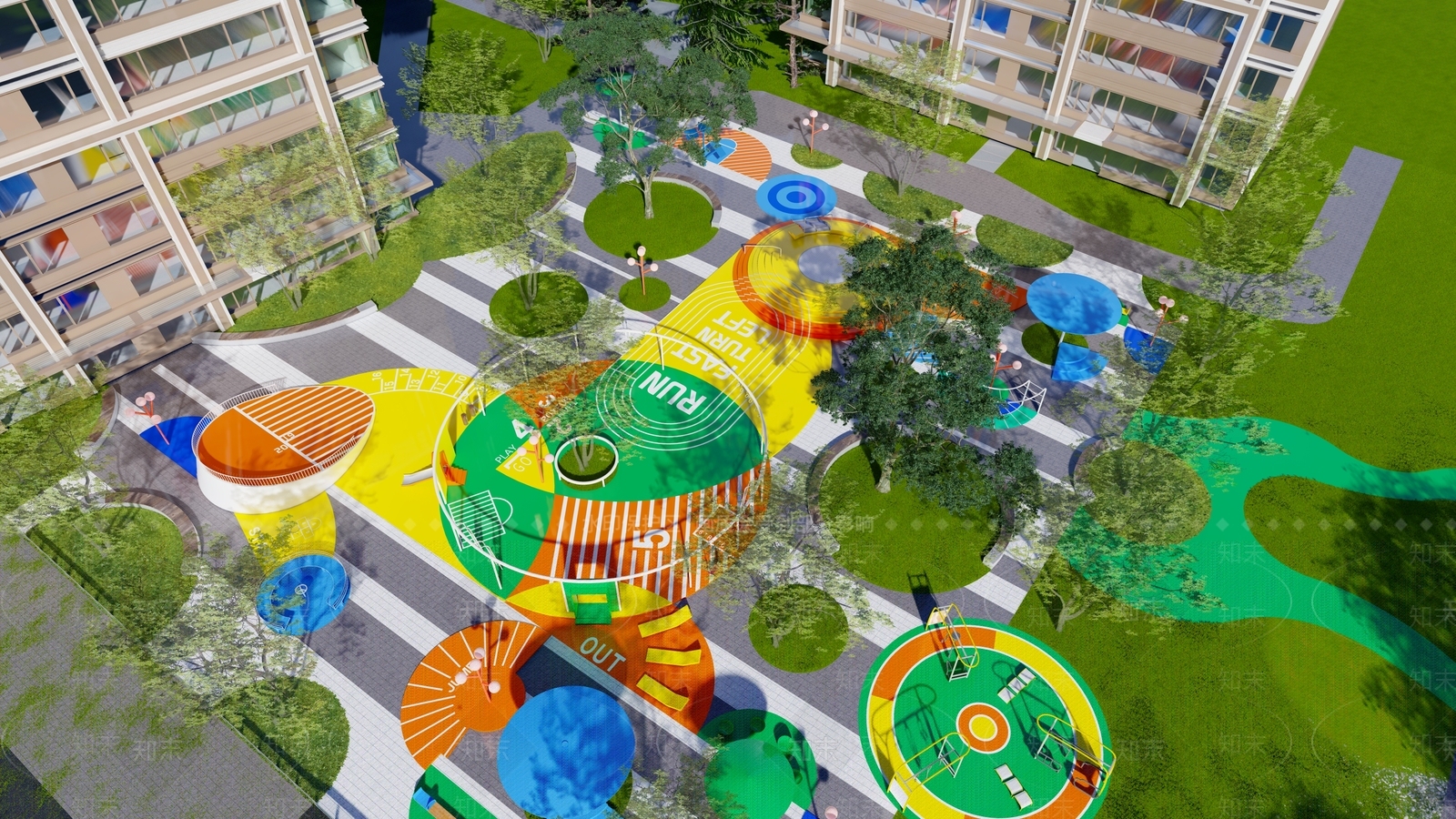 现代儿童游乐区SU模型下载【ID:1144128599】