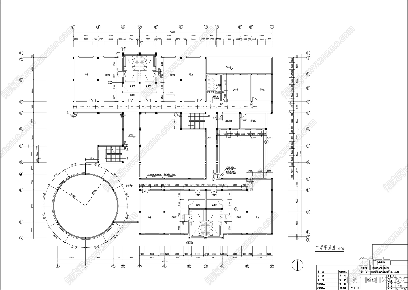 幼儿园建筑cad施工图下载【ID:1144129152】