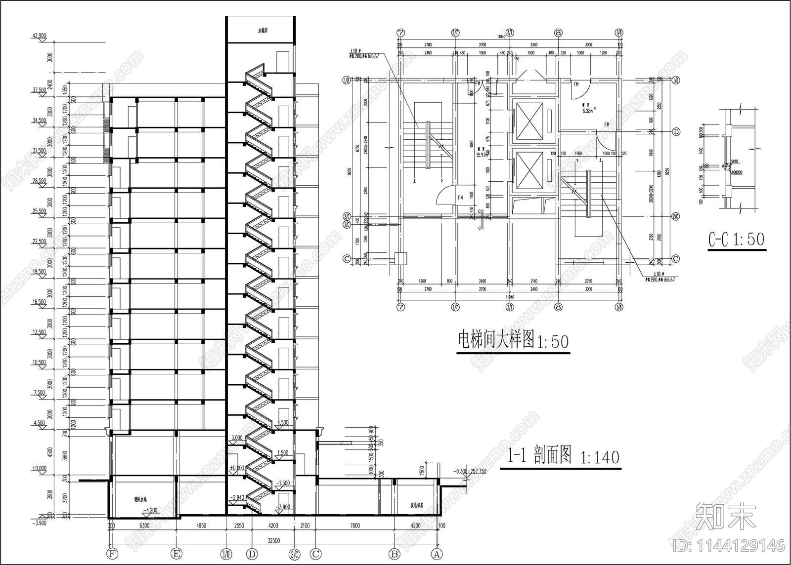 学生宿舍建筑施工图下载【ID:1144129146】