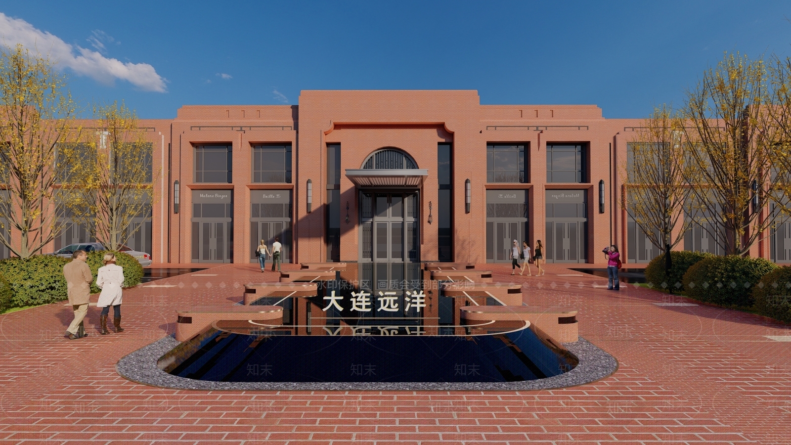 现代红砖文化艺术中心SU模型下载【ID:1144129208】