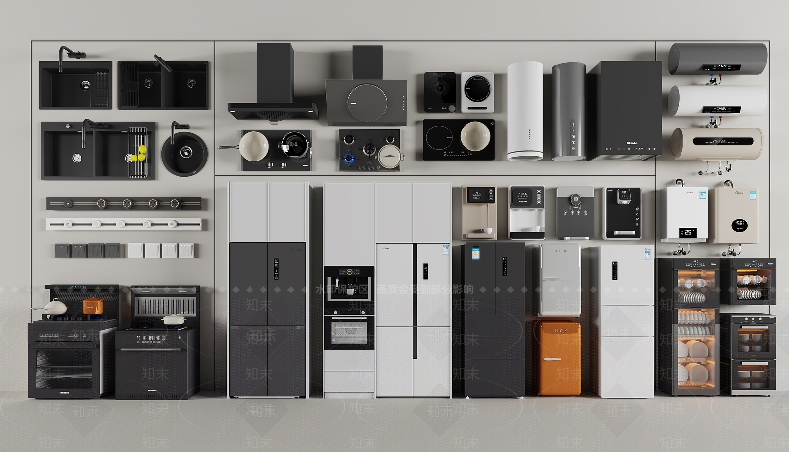 厨房电器3D模型下载【ID:1144133138】