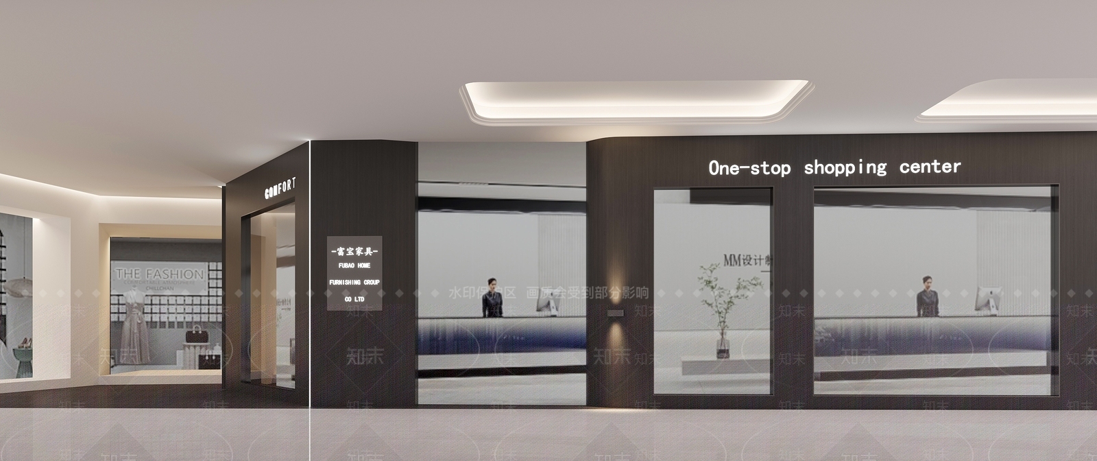 现代门头展厅3D模型下载【ID:1144133162】