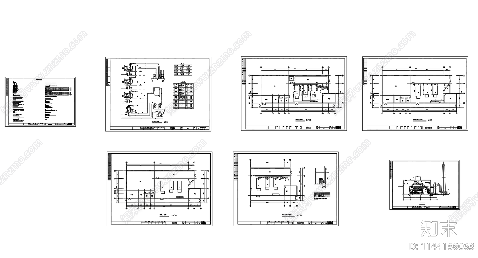 6吨蒸汽锅炉房热力系统cad施工图下载【ID:1144136063】