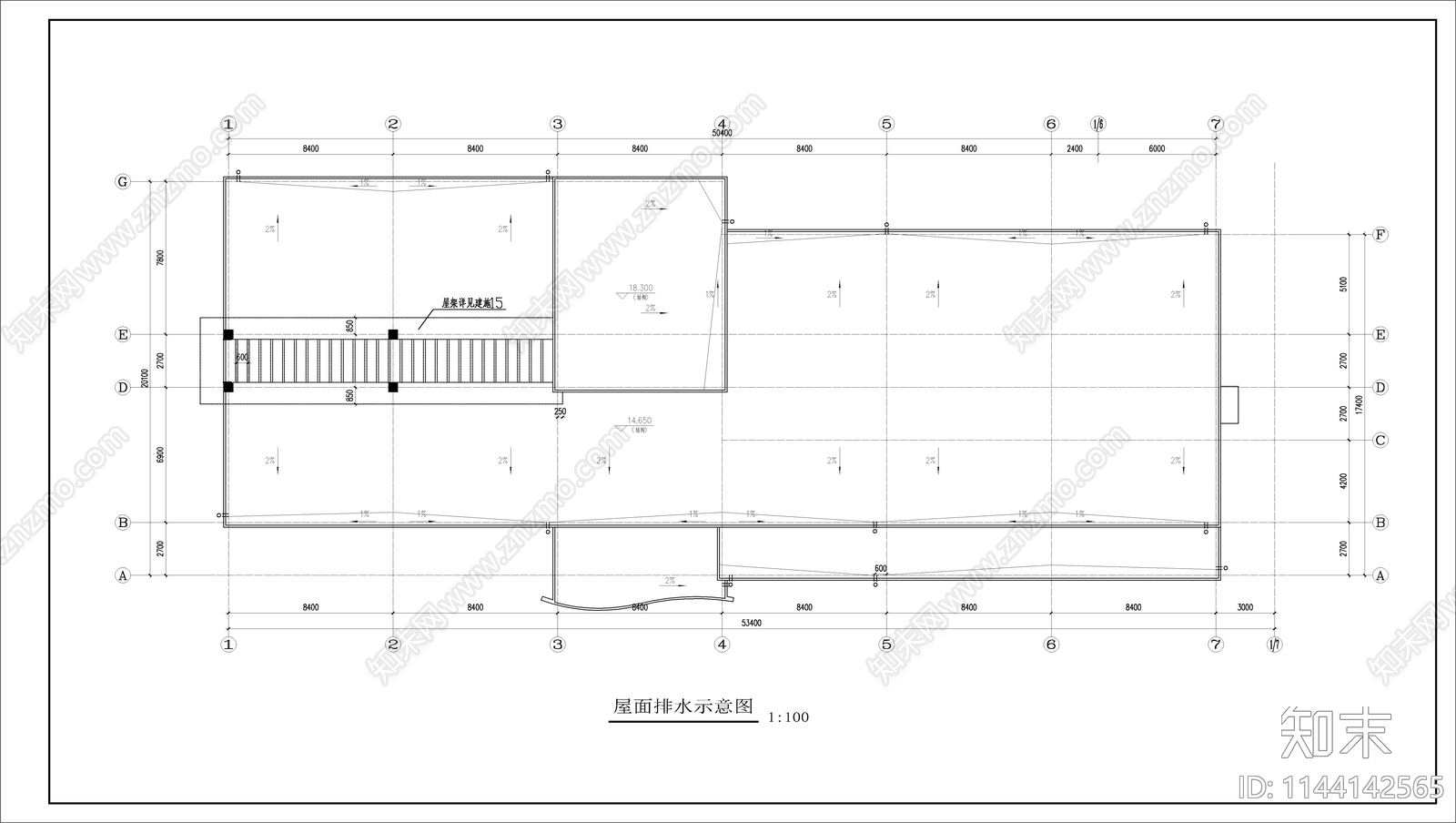 某小学教学楼建筑cad施工图下载【ID:1144142565】