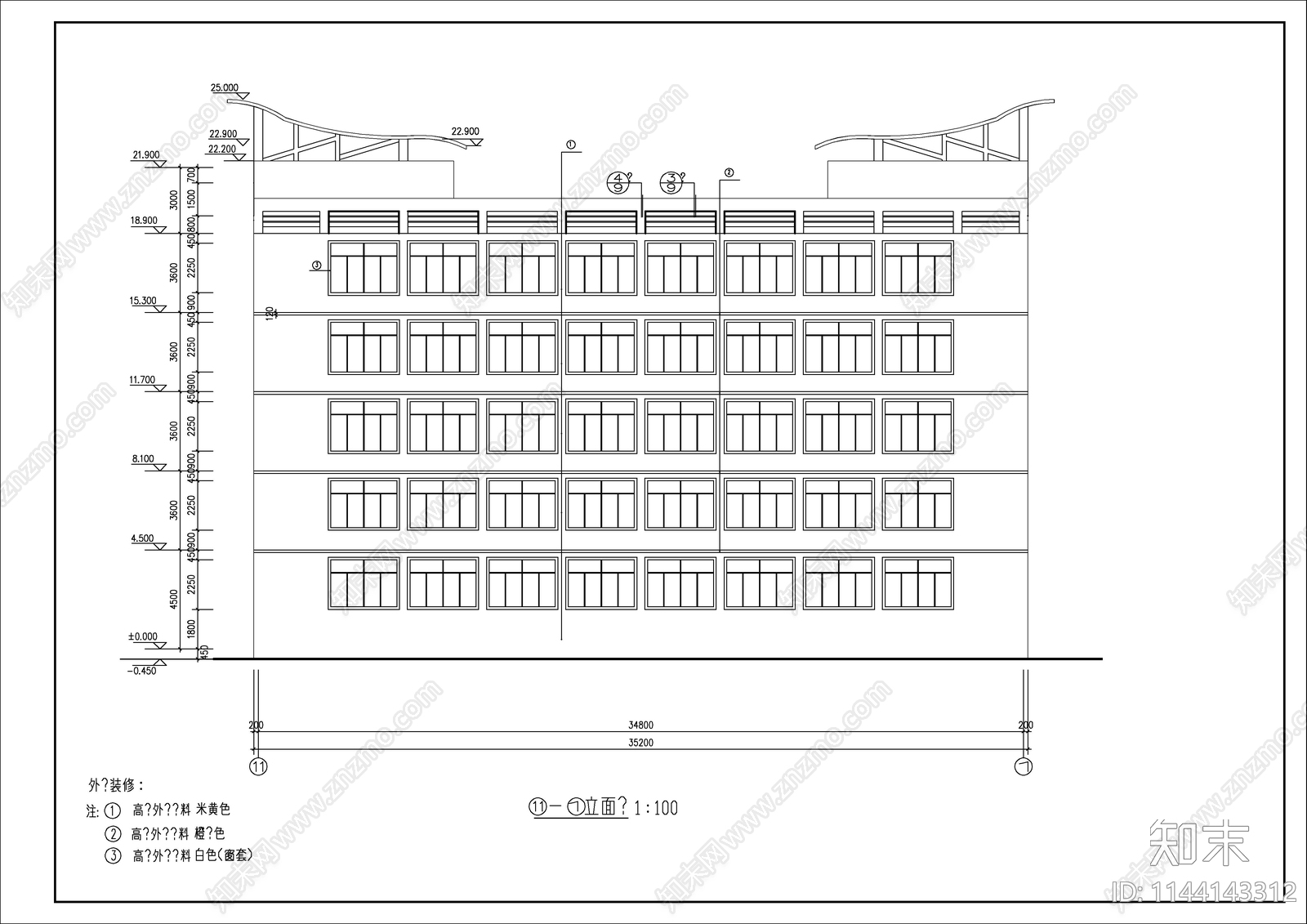 某小学教学楼建筑cad施工图下载【ID:1144143312】