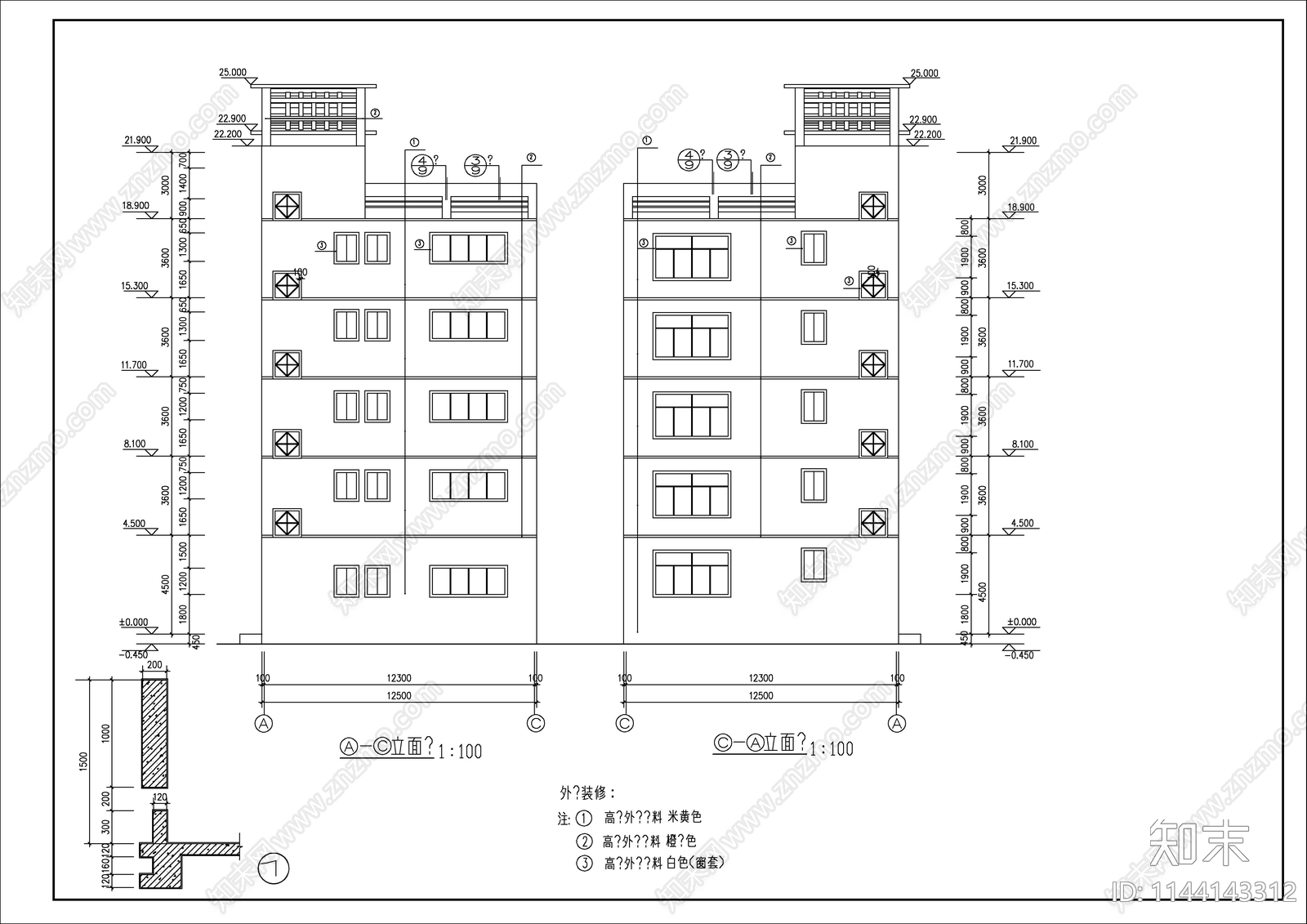 某小学教学楼建筑cad施工图下载【ID:1144143312】