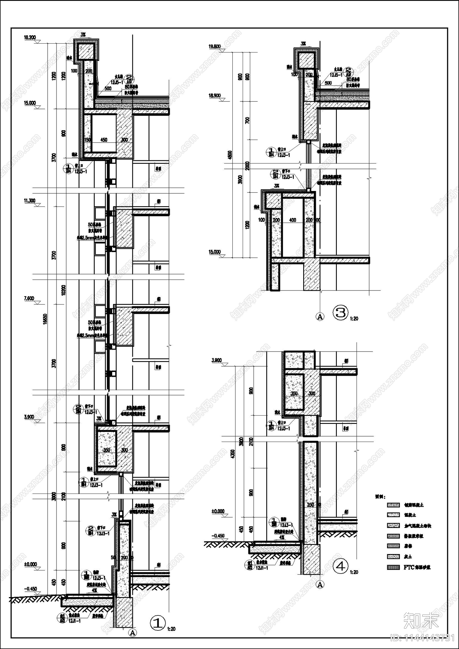 某厂区办公楼建筑cad施工图下载【ID:1144143731】