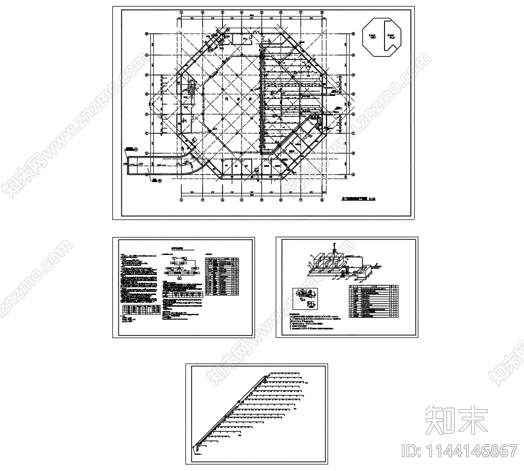 高压细水雾灭火系统cad施工图下载【ID:1144146867】