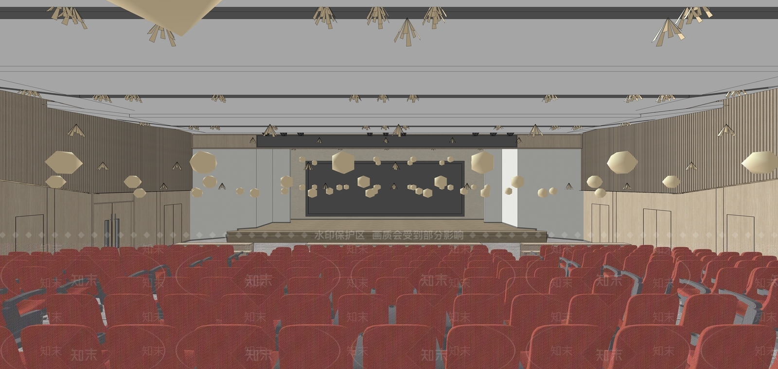 现代报告厅SU模型下载【ID:1144148634】