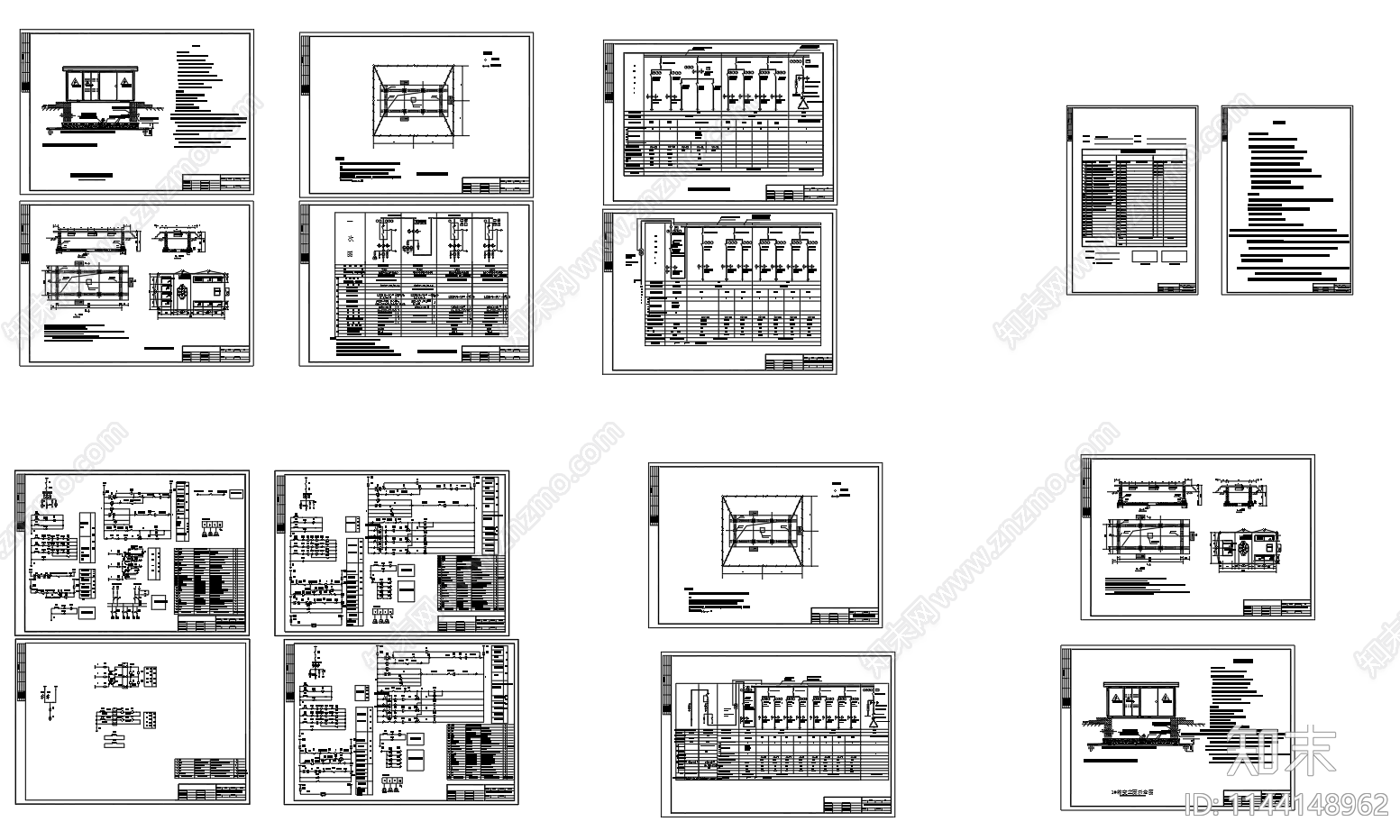 绿地箱式变压器基础系统cad施工图下载【ID:1144148962】
