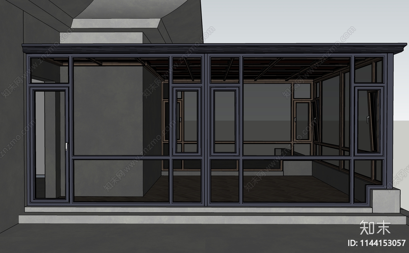 现代阳光房SU模型下载【ID:1144153057】