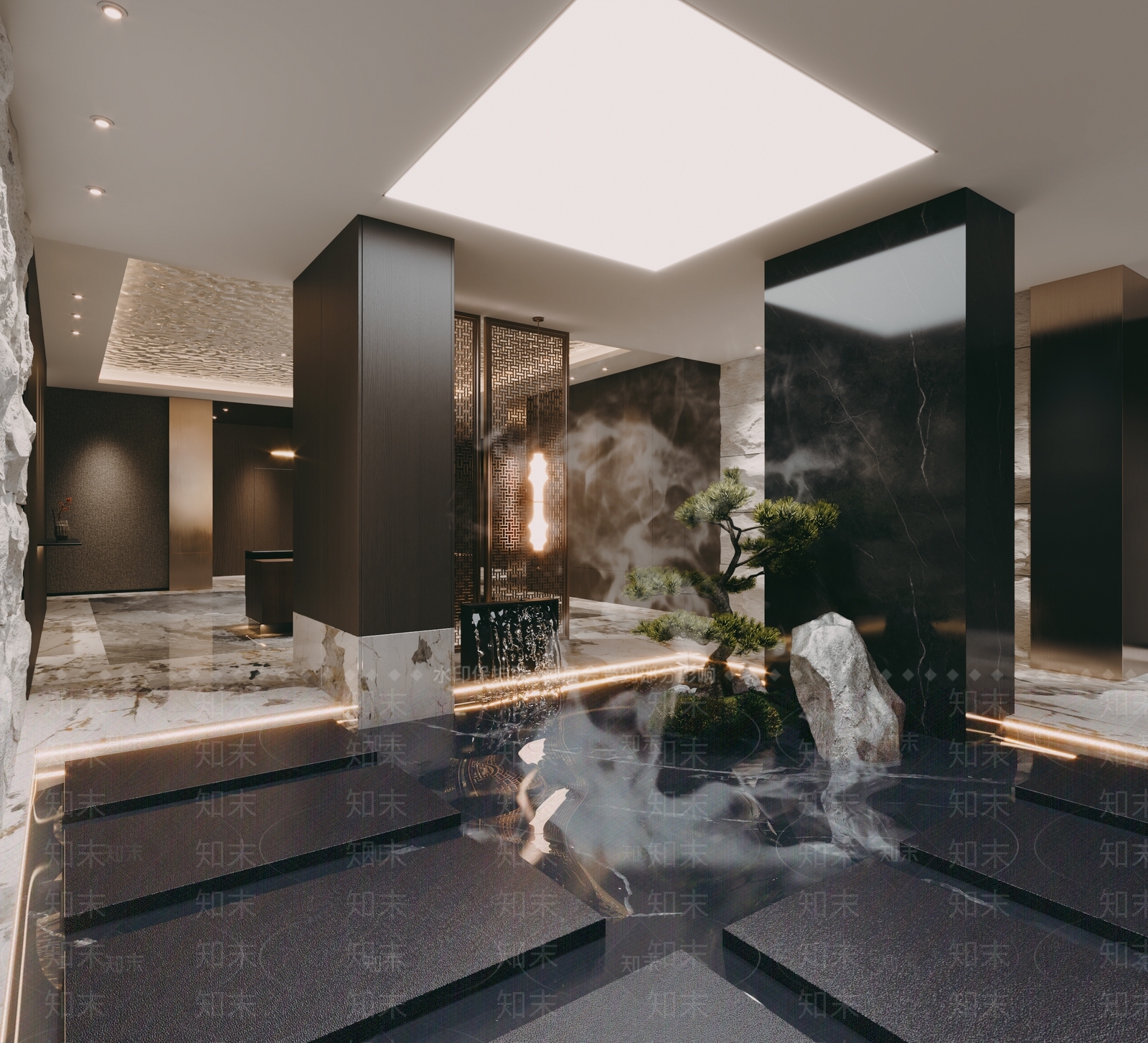 现代景观造景3D模型下载【ID:1144159107】_知末3d模型网