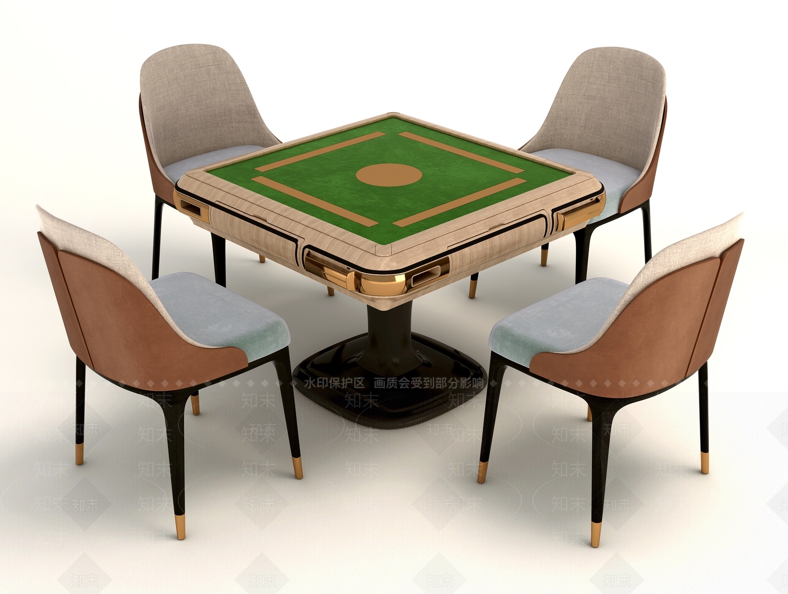 现代麻将桌3D模型下载【ID:1144161812】