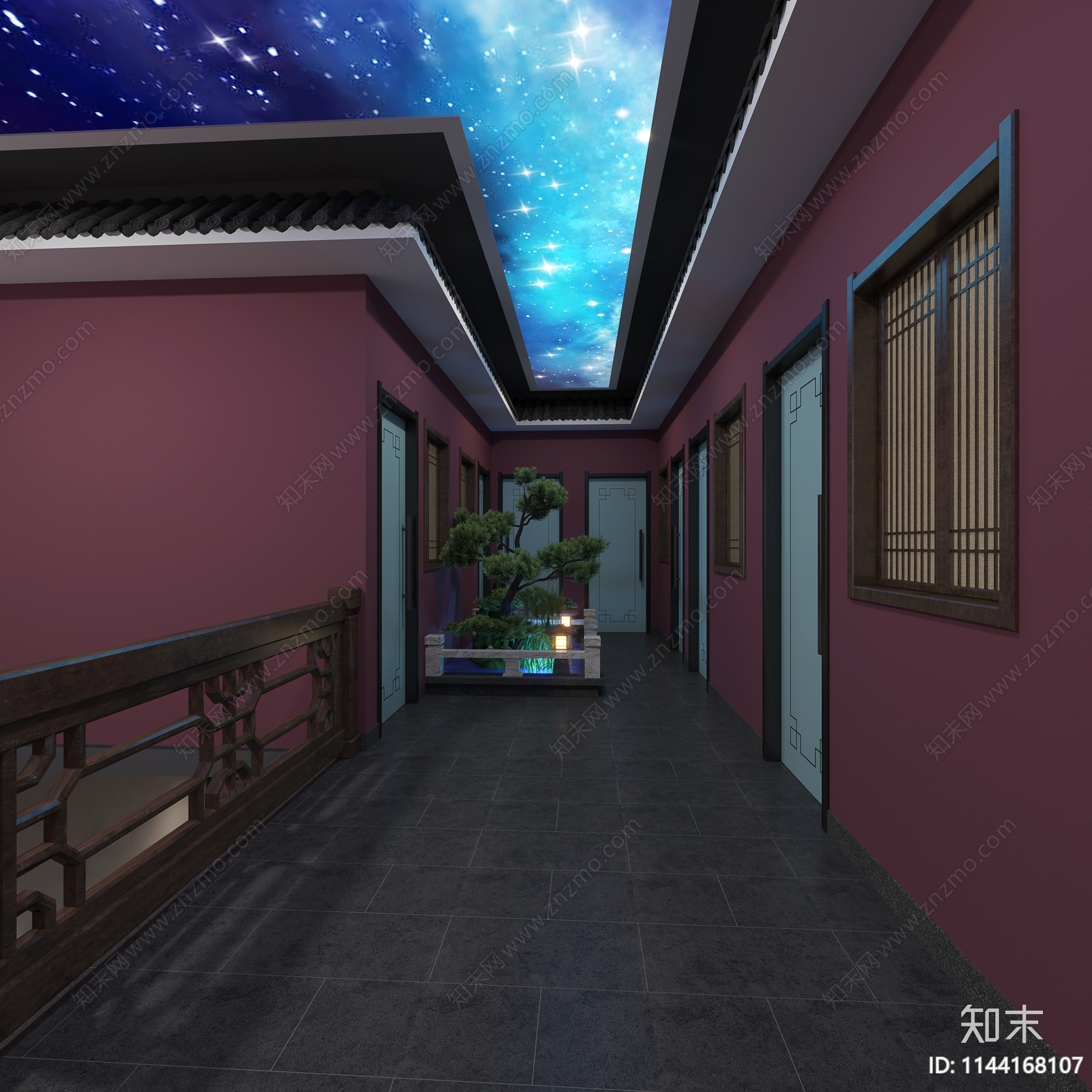 中式中餐厅3D模型下载【ID:1144168107】