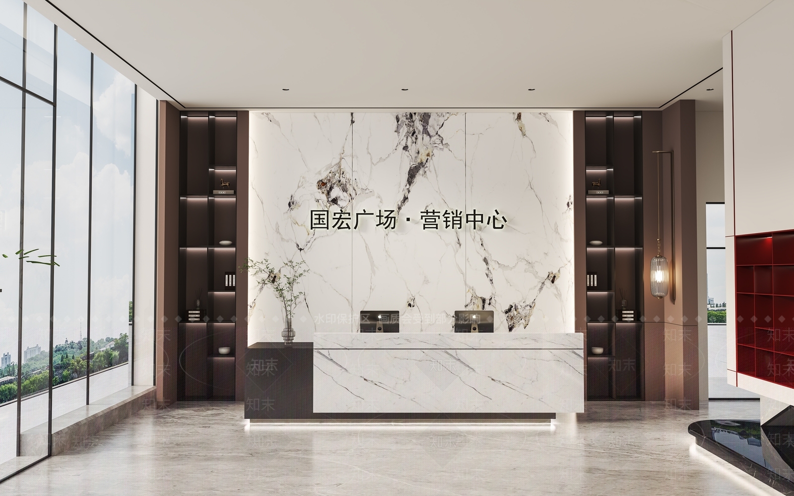现代售楼处3D模型下载【ID:1144174470】