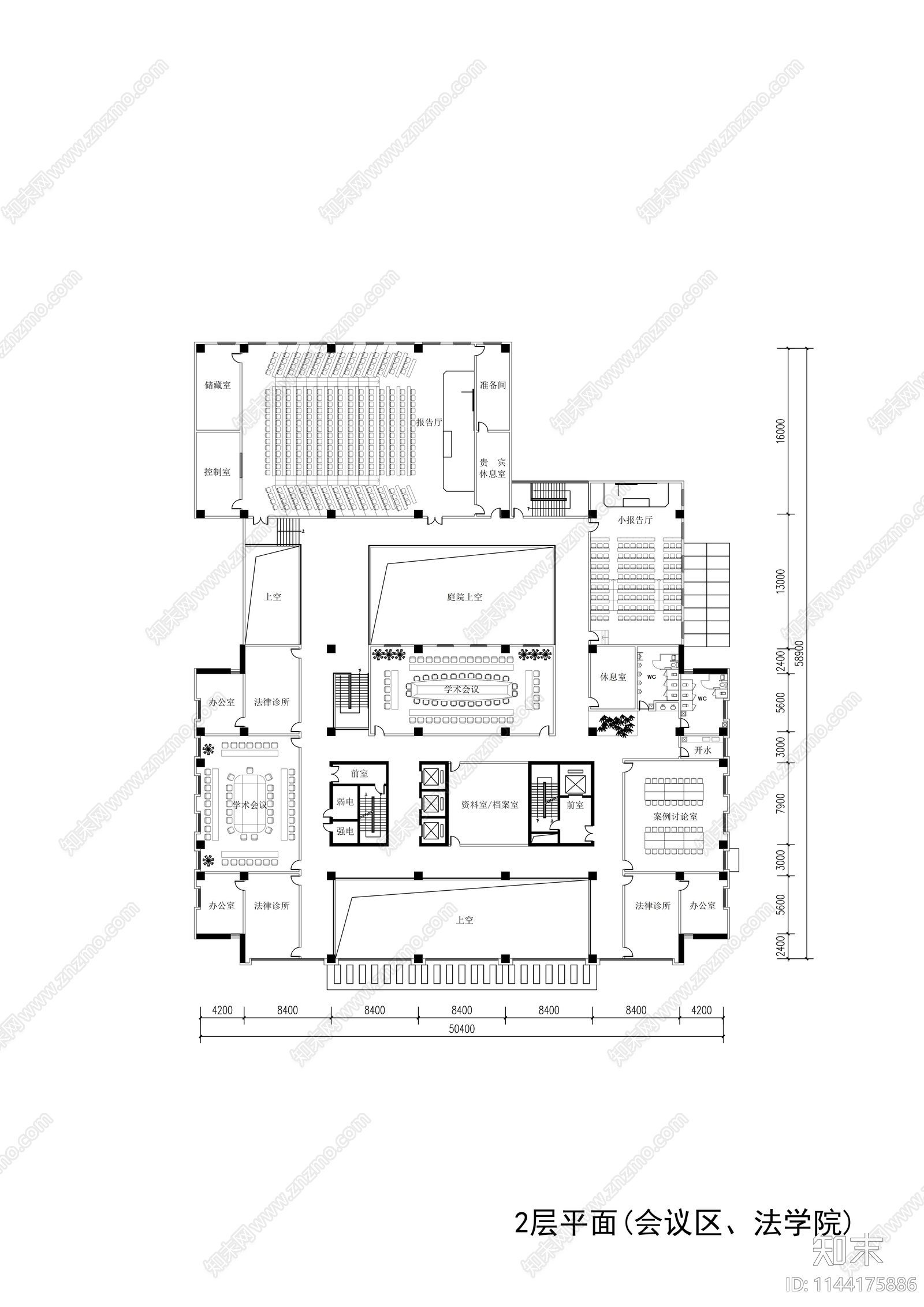 学校理工楼建筑cad施工图下载【ID:1144175886】