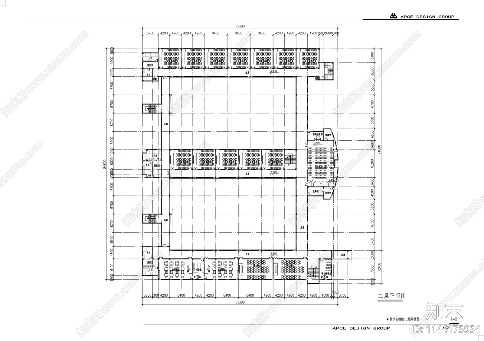 淮安小学建筑cad施工图下载【ID:1144175954】