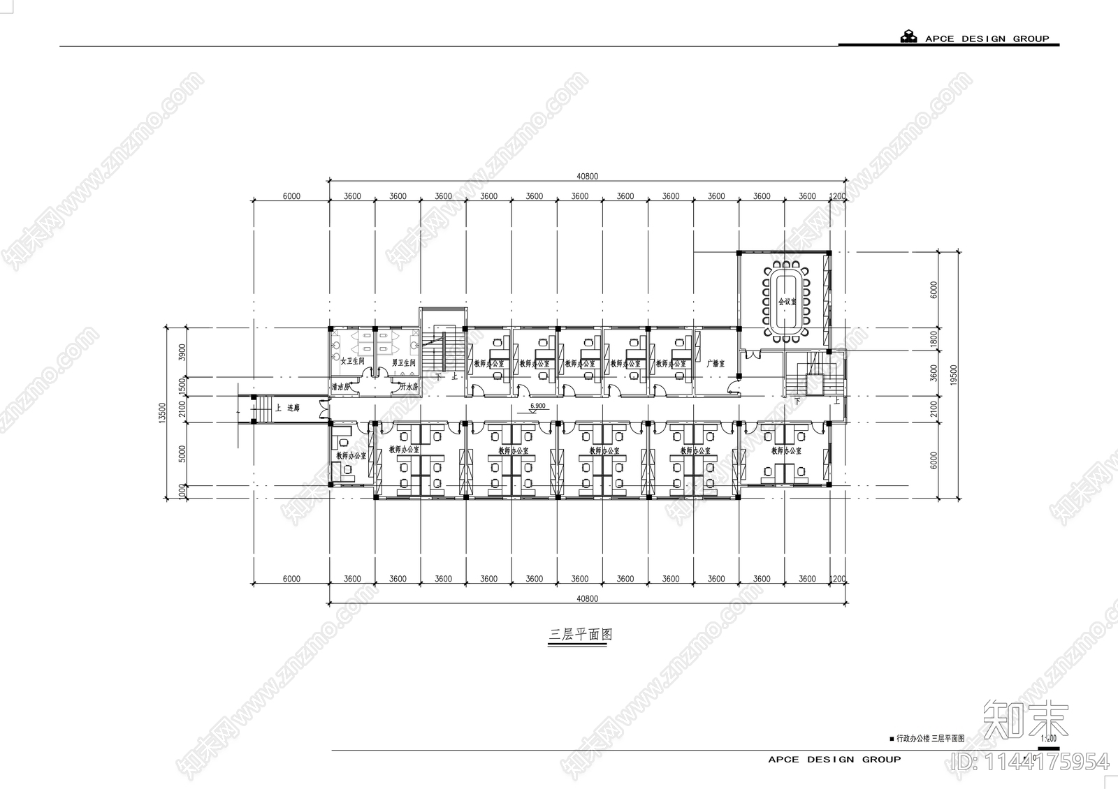 淮安小学建筑cad施工图下载【ID:1144175954】