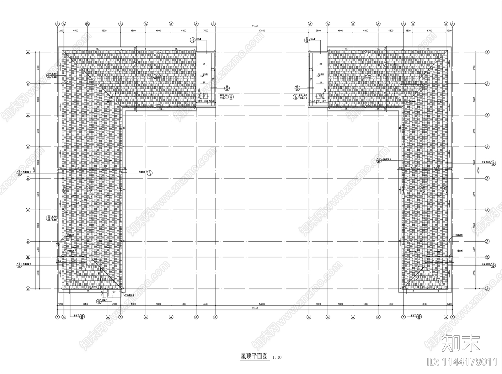 某中学综合教学楼建筑cad施工图下载【ID:1144178011】