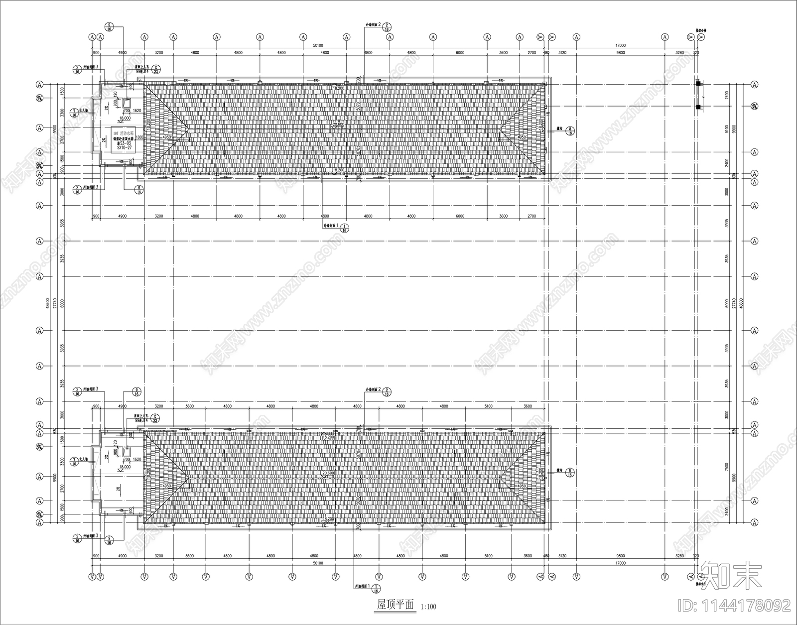 某中学教学楼建筑cad施工图下载【ID:1144178092】